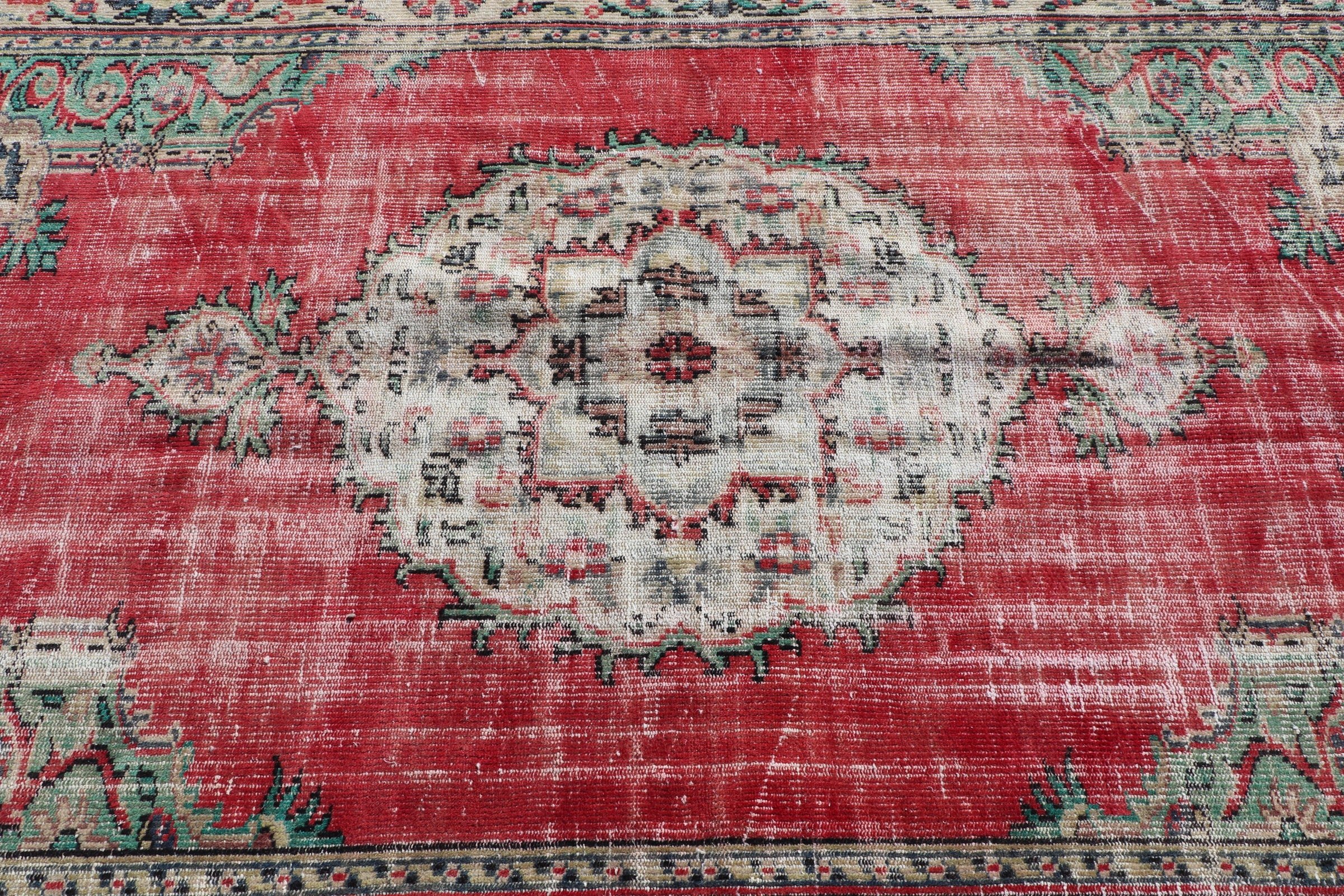 Turkish Rug, Art Rug, Home Decor Rugs, Dining Room Rug, Bedroom Rug, Red  5.2x8.5 ft Large Rugs, Vintage Rug, Rugs for Bedroom