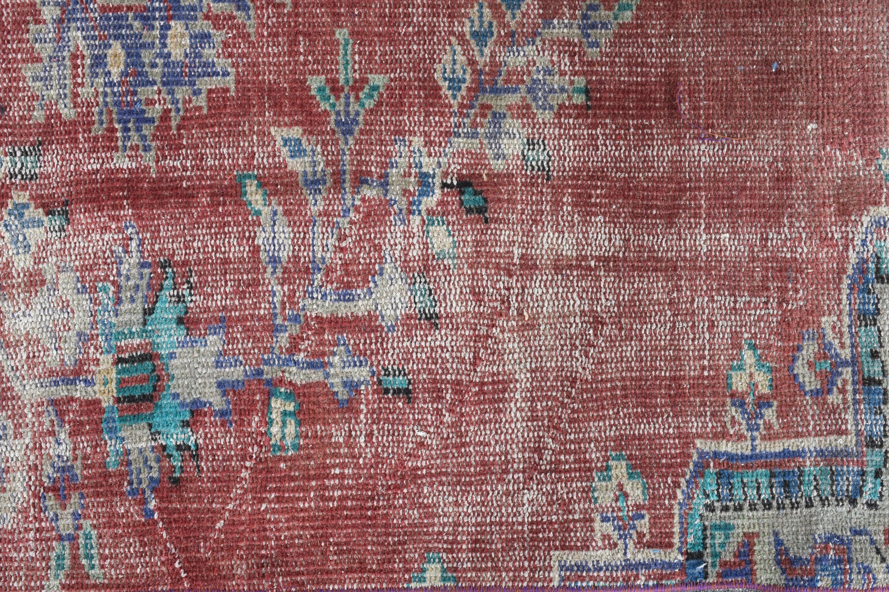 Türk Halısı, Antika Halılar, Mutfak Halısı, Yatak Odası Halıları, Vintage Halı, Paspas Halısı, 1.7x3.3 ft Küçük Halı, Ev Dekor Halısı, Kırmızı Oushak Halısı