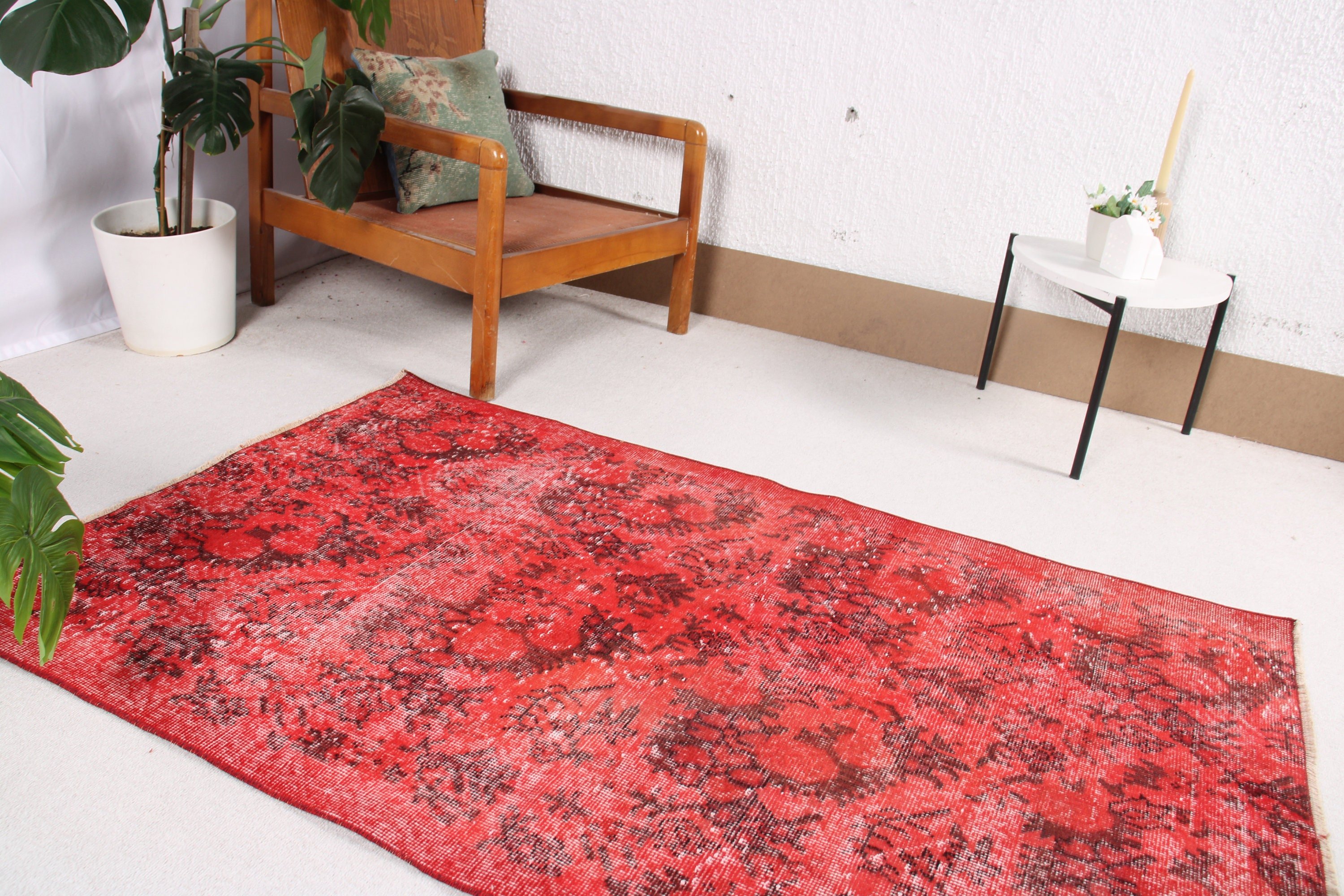 Vintage Rug, Nursery Rugs, Red Antique Rugs, Neutral Rug, Rugs for Kitchen, Bedroom Rugs, Turkish Rug, 3.3x5.4 ft Accent Rug, Oriental Rug