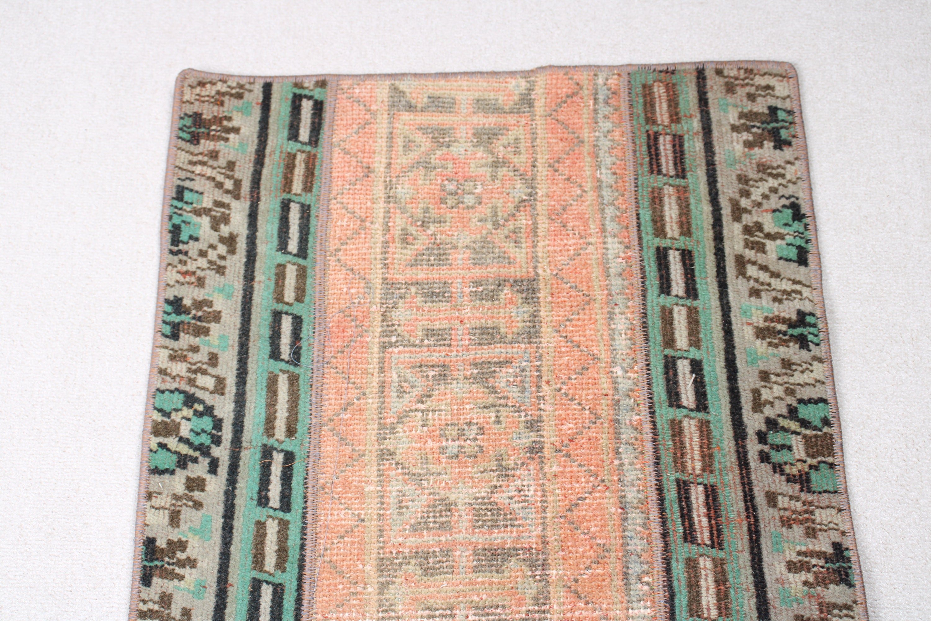 Mutfak Halıları, Ev Dekorasyonu Halıları, Küçük Boho Halıları, Turuncu Oryantal Halı, Türk Halıları, Vintage Halı, 1.8x3.9 ft Küçük Halılar, Çocuk Halıları