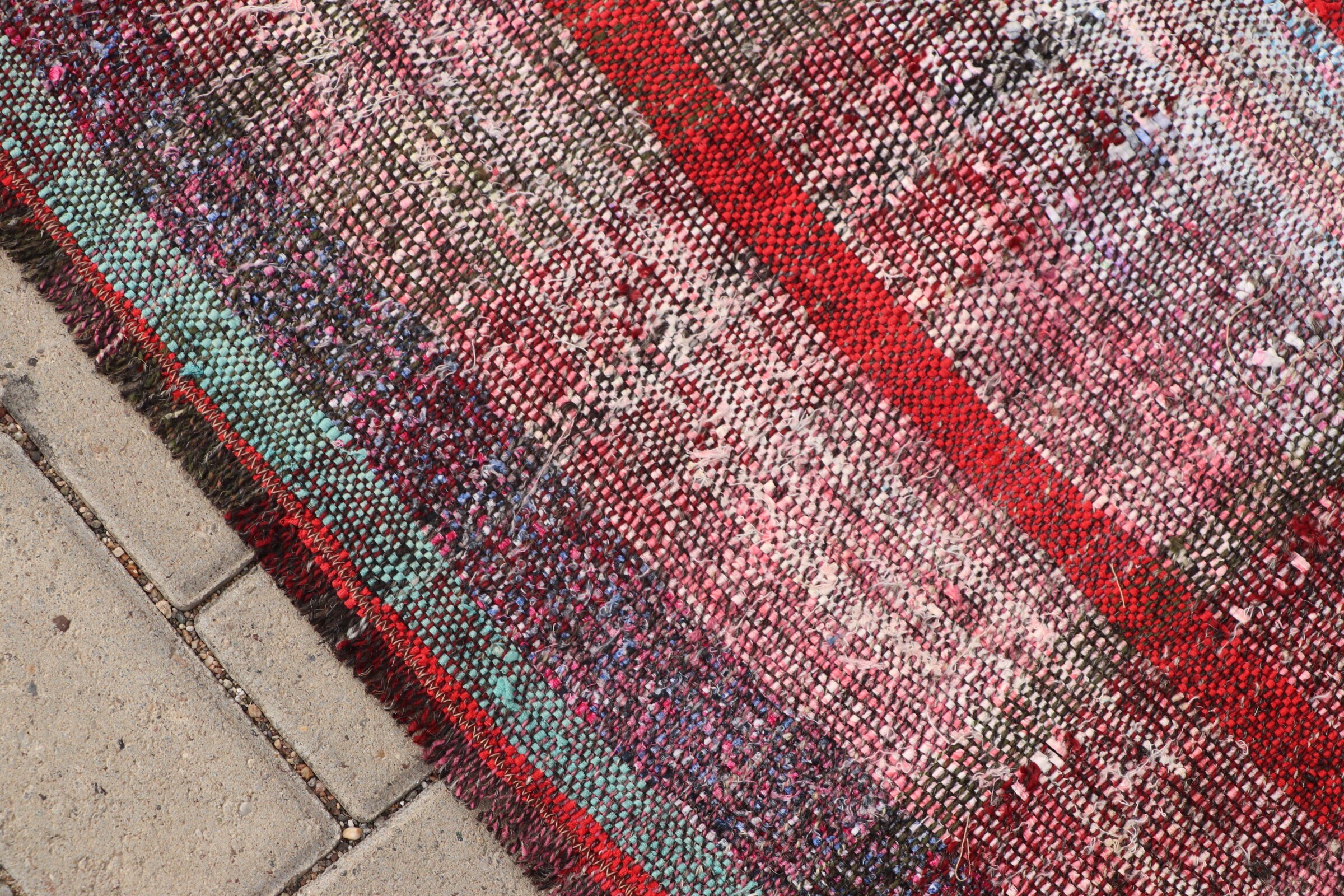 Pembe Oushak Halısı, Türk Halıları, 3.1x11.2 ft Runner Halısı, Koridor Halısı, Vintage Halı, Fas Halısı, Koridor Halıları, Kilim, Sessiz Halılar, Yer Halıları