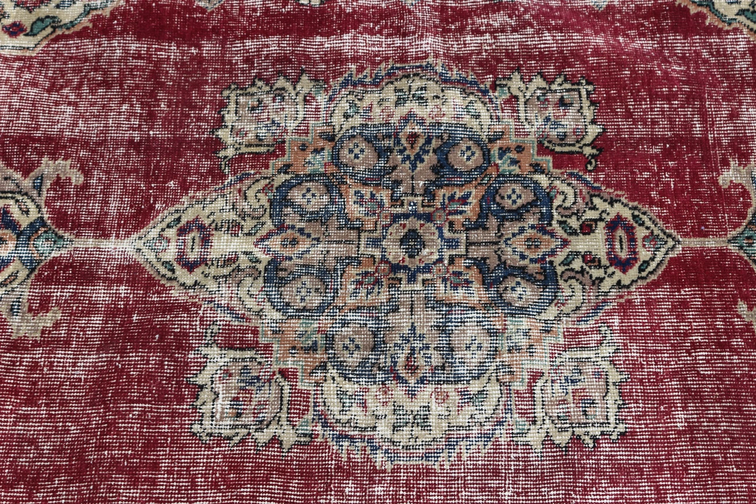 Vintage Dekor Halı, İç Mekan Halısı, Kırmızı Fas Halısı, Yün Halısı, Türk Halısı, Vintage Halı, 3,9x6,7 ft Alan Halısı, Mutfak Halısı, Çocuk Odası Halıları