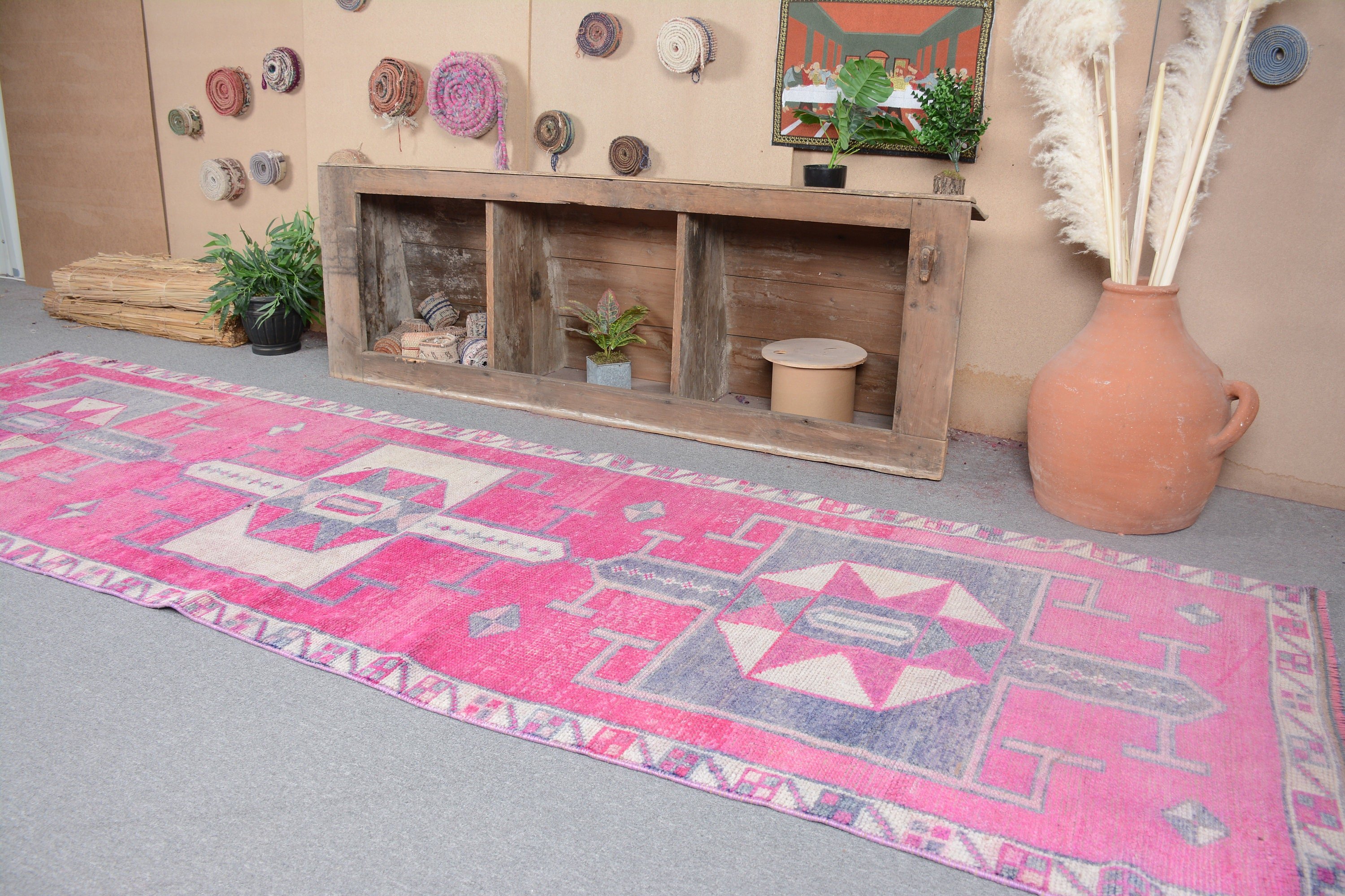 Old Rug, Rugs for Hallway, Home Decor Rug, Nomadic Rug, Corridor Rugs, 3.4x11.6 ft Runner Rug, Turkish Rug, Vintage Rugs, Anatolian Rug