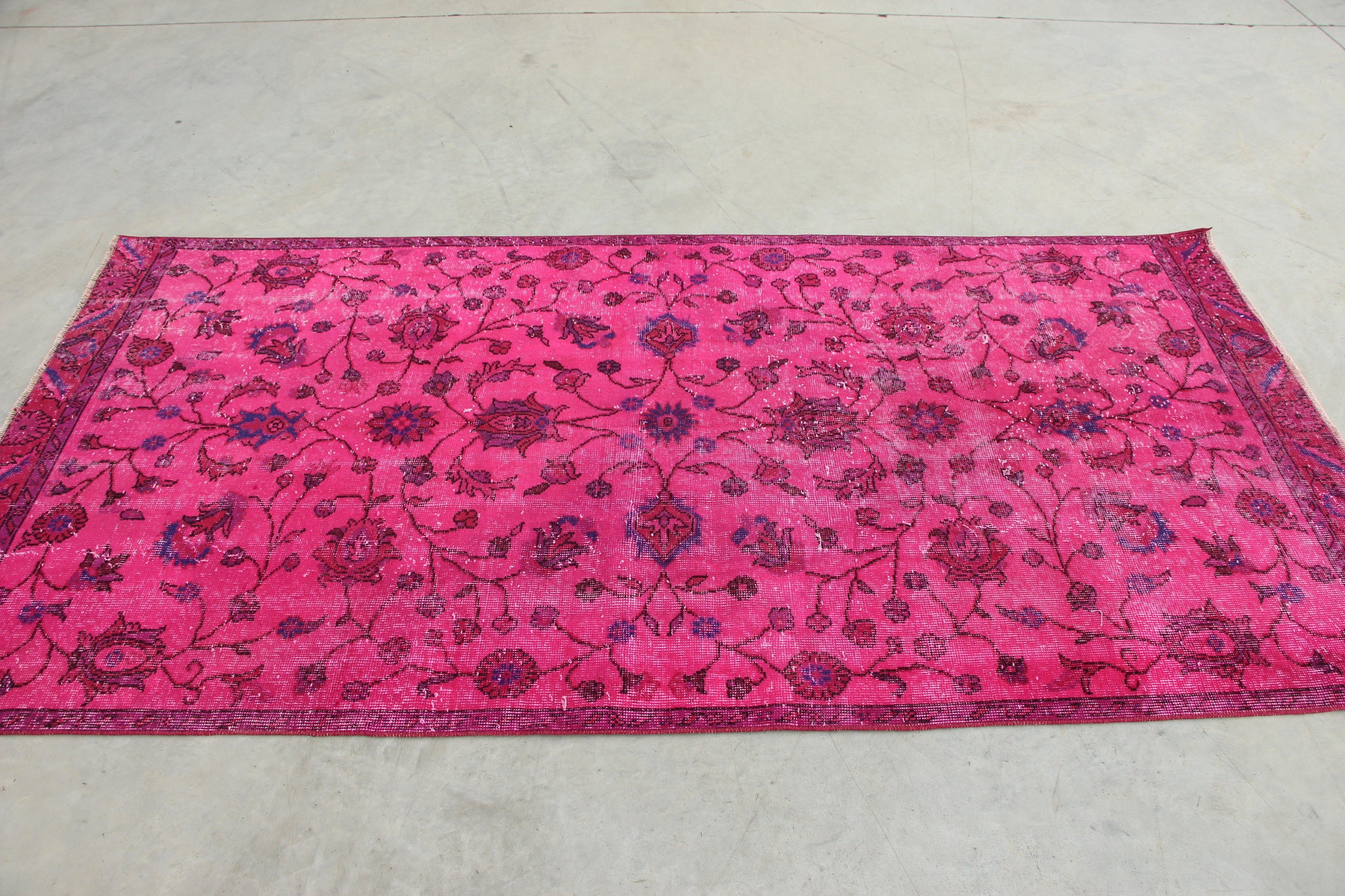 Kitchen Rug, Home Decor Rugs, Bedroom Rug, Turkish Rugs, Pink Bedroom Rug, Organic Rug, Dining Room Rug, 3.9x7.8 ft Area Rug, Vintage Rug