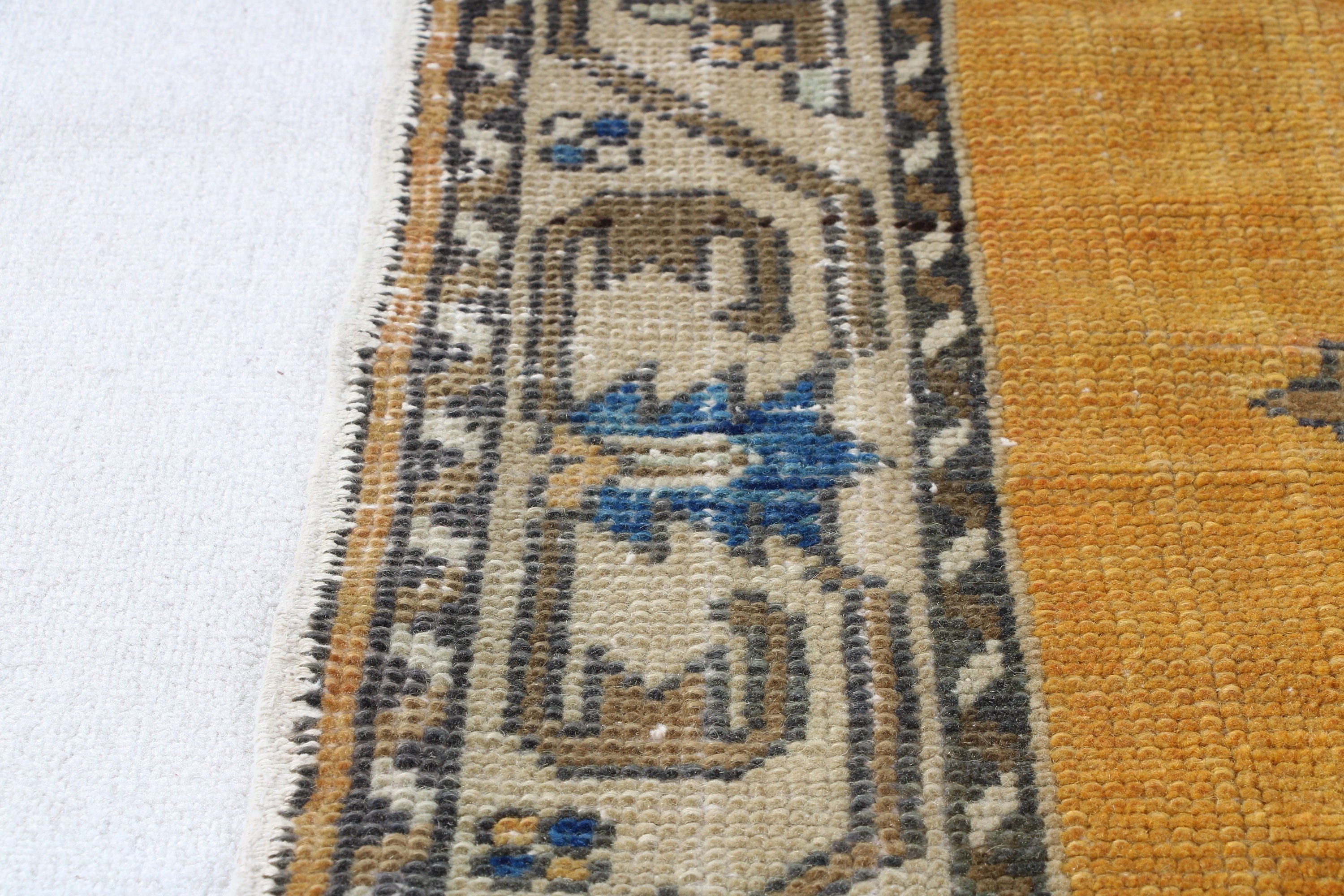 Sarı Ev Dekor Halıları, Boho Halısı, Aztek Halısı, 3,3x7,3 ft Alan Halısı, Türk Halıları, Vintage Halılar, Yer Halısı, Lüks Halı, Mutfak Halıları