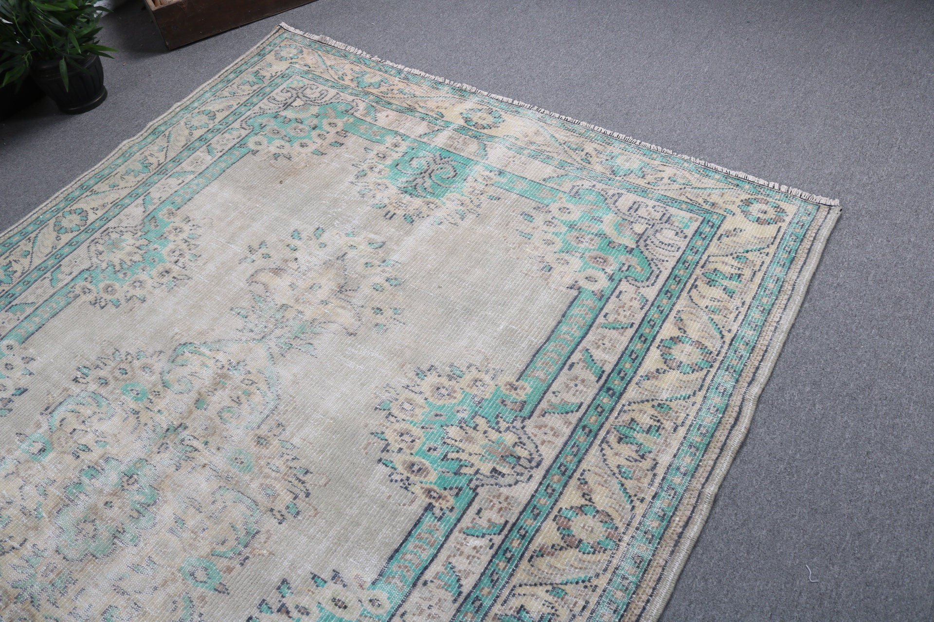 Large Vintage Rugs, 6.2x9.3 ft Large Rug, Luxury Rug, Vintage Rug, Floor Rug, Dining Room Rugs, Turkish Rug, Tribal Rugs, Beige Kitchen Rug