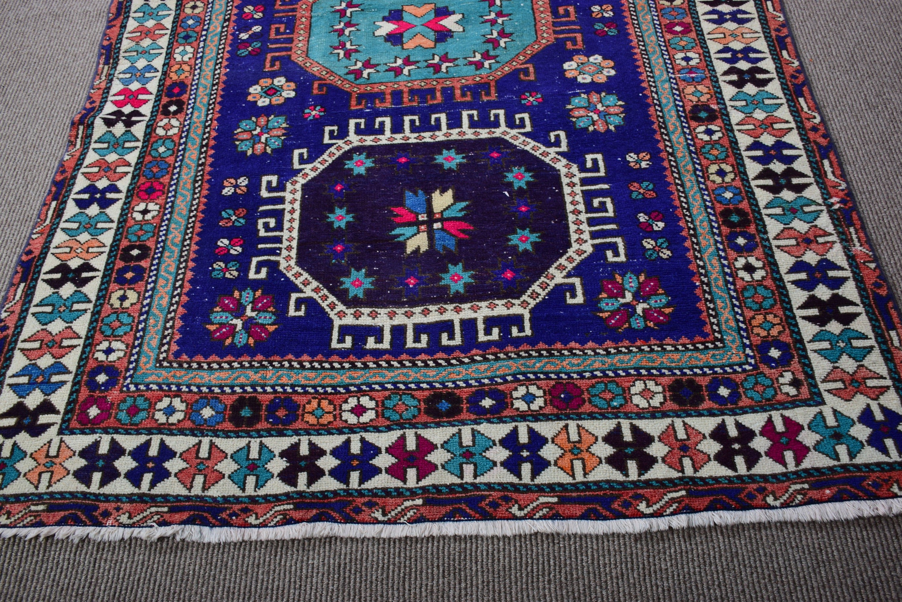 Vintage Halı, Salon Halısı, Oturma Odası Halısı, Nötr Halılar, Ofis Halıları, Mutfak Halıları, Türk Halıları, Mor Oushak Halıları, 5.1x8 ft Büyük Halı