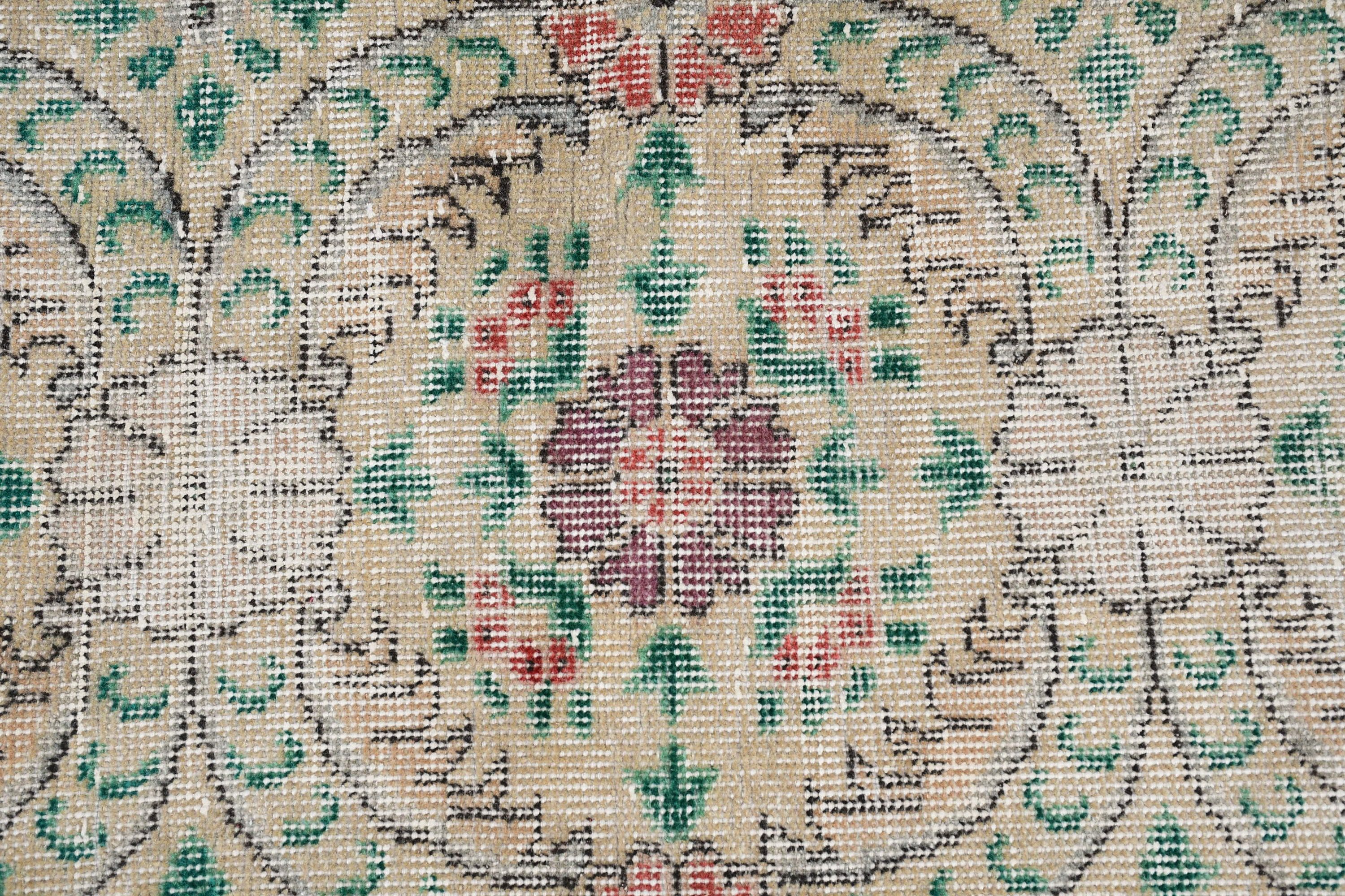 Cute Rug, 2.9x6.2 ft Accent Rug, Bedroom Rug, Turkish Rug, Kitchen Rugs, Vintage Rugs, Home Decor Rug, Anatolian Rug, Green Anatolian Rugs