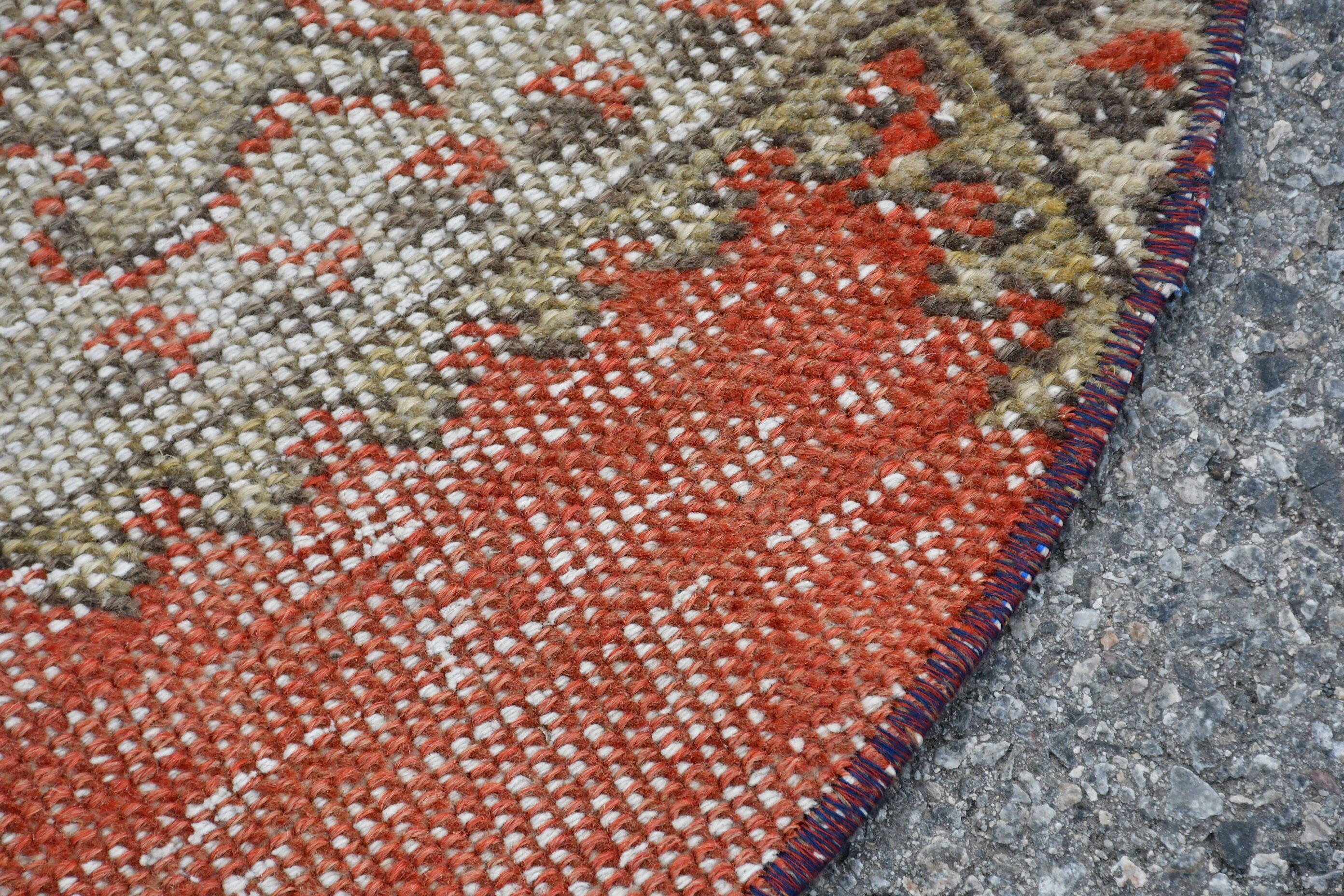Kitchen Rug, Turkish Rugs, Nursery Rug, 2.3x2.3 ft Small Rug, Vintage Rugs, Red Anatolian Rug, Moroccan Rug, Decorative Rug, Antique Rugs
