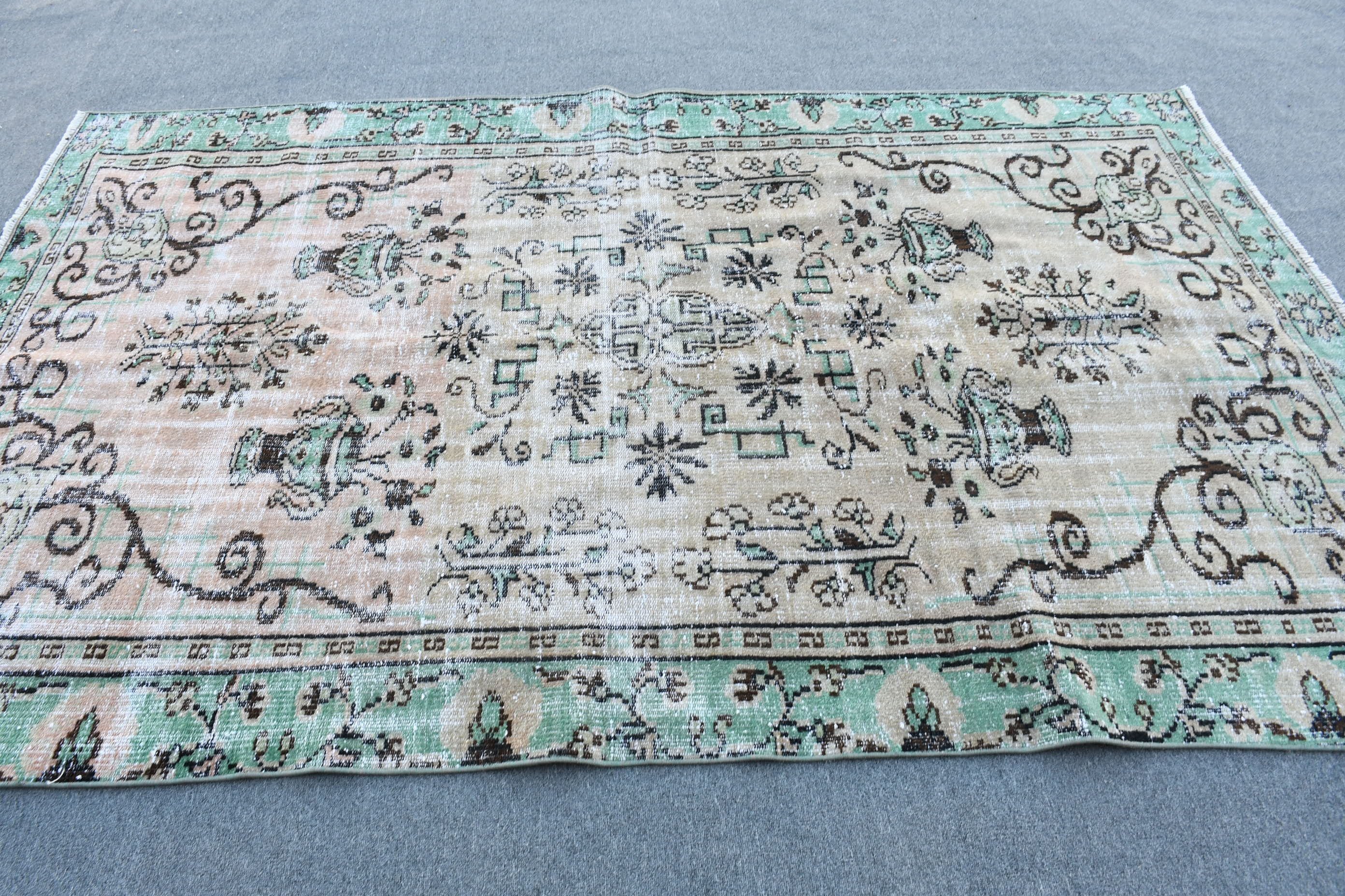 Anatolian Rug, Old Rug, Vintage Rug, 5.5x8.7 ft Large Rugs, Bedroom Rug, Brown Wool Rugs, Art Rug, Turkish Rugs, Moroccan Rug, Salon Rugs