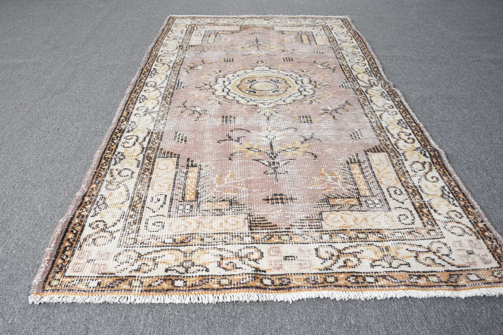 Renkli Halı, Türk Halıları, Giriş Halısı, Göçebe Halısı, 3,6x6,4 ft Accent Halısı, Vintage Dekor Halısı, Vintage Halısı, Mutfak Halıları, Yatak Odası Halısı