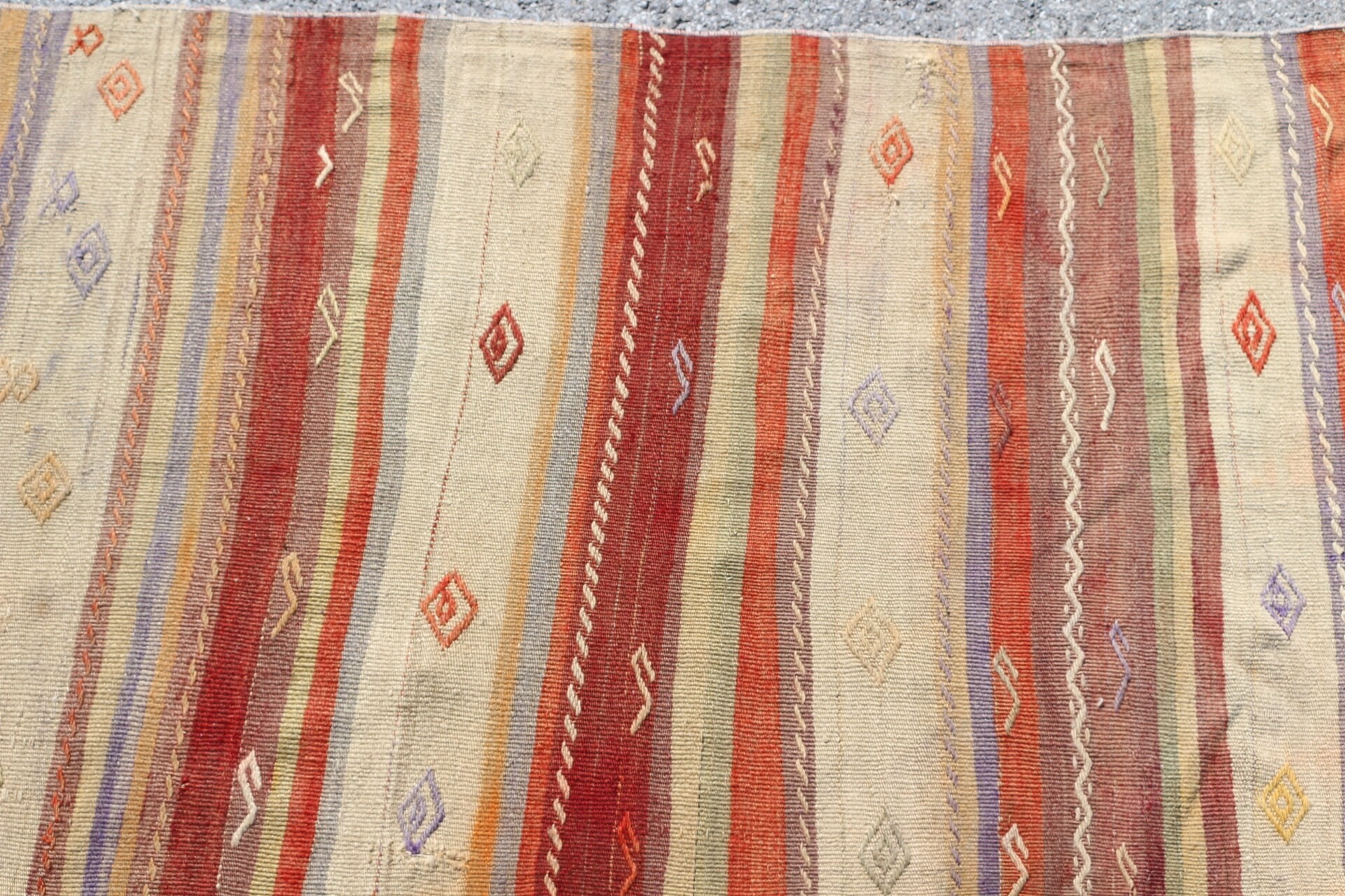 Anadolu Kilim, Mutfak Kilim, Yolluk Kilim, Sarı Antik Kilim, 76x215 cm Yolluk Kilim, Merdiven Kilim, Merdiven Kilim, Nostaljik Kilim