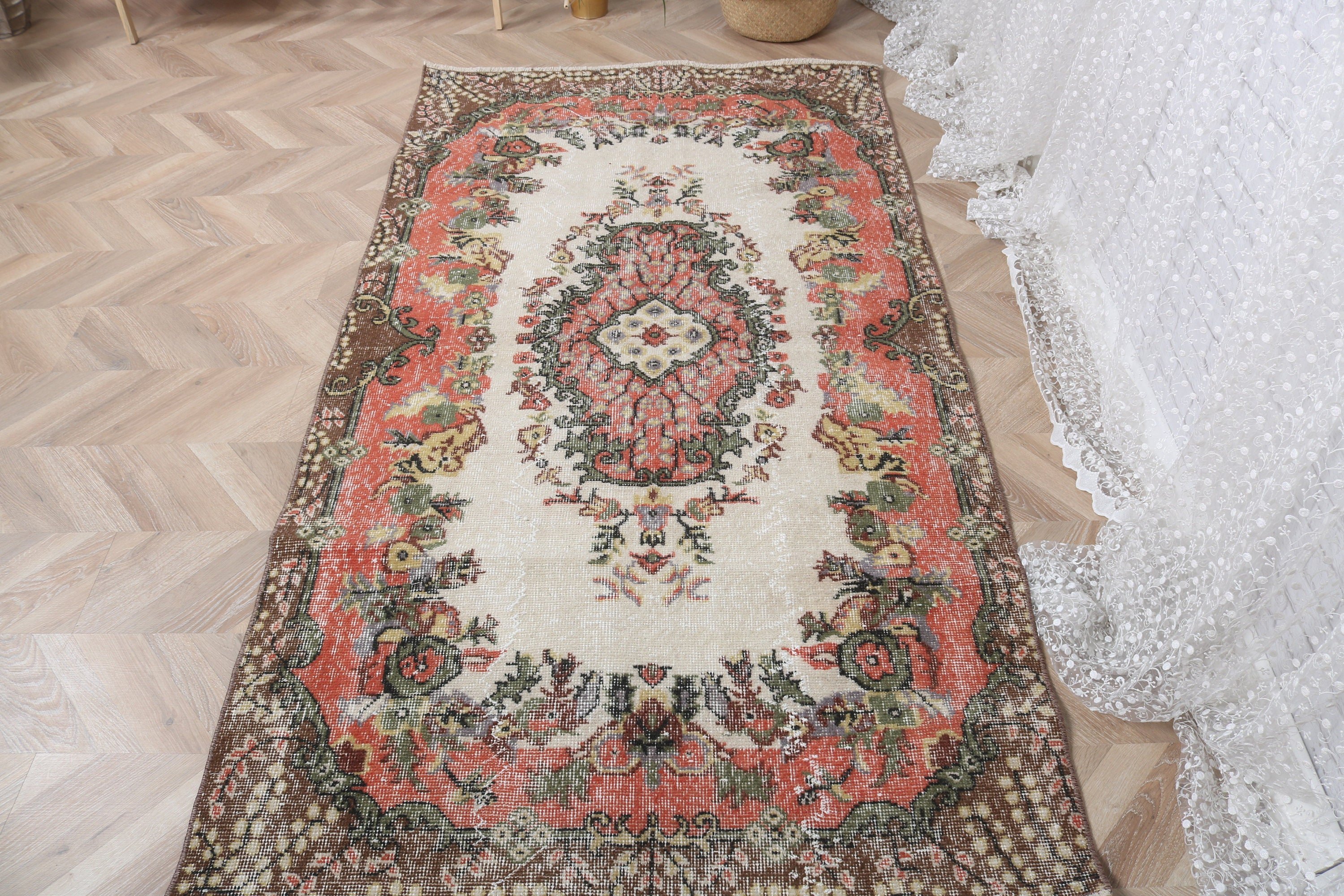 3,7x6,8 ft Alan Halıları, Mutfak Halıları, Yün Halılar, Düz Dokuma Halı, Vintage Halı, Anadolu Halıları, İç Mekan Halısı, Çocuk Halıları, Türk Halısı