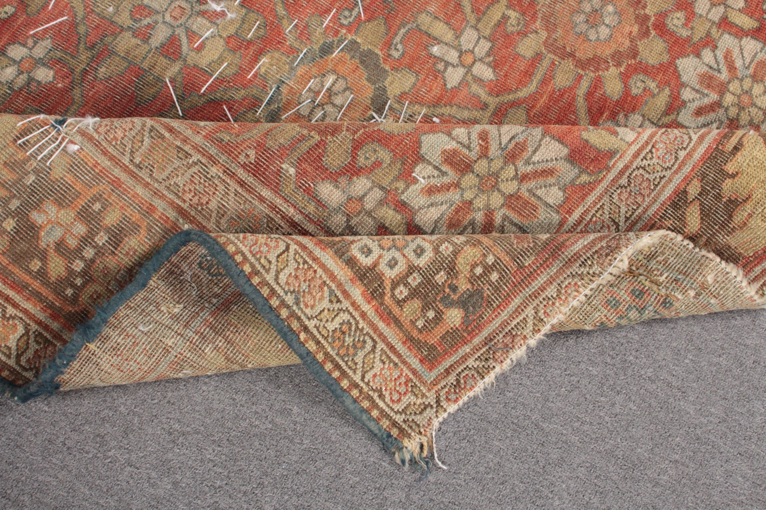 Vintage Halı, Yatak Odası Halısı, Salon Halıları, Sarı Oryantal Halı, Oturma Odası Halıları, Düğün Halısı, 4.4x10.2 ft Büyük Halı, Türk Halısı