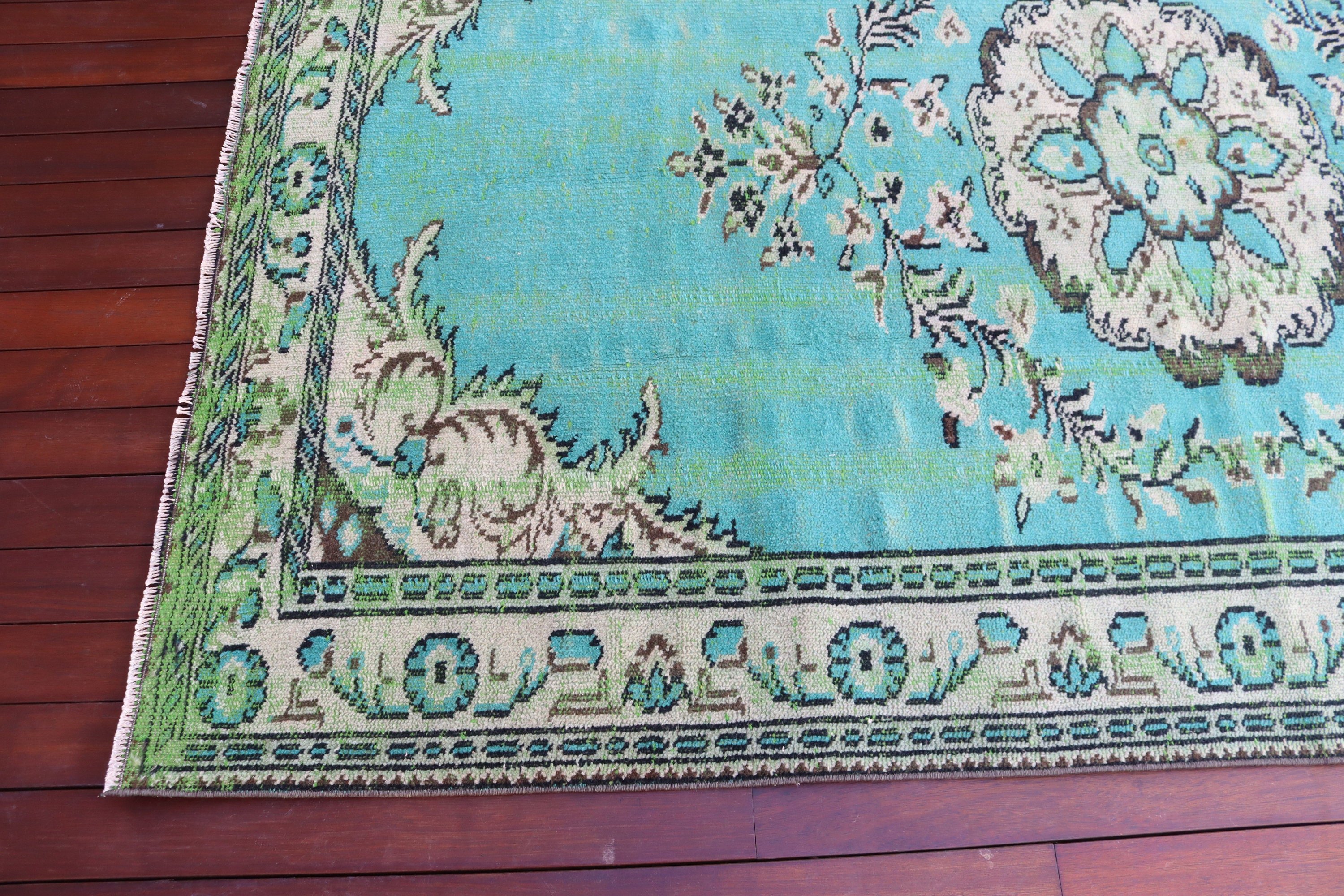 Yeşil Anadolu Halısı, Türk Halıları, 5.5x8.8 ft Büyük Halı, Açıklama Halıları, Büyük Boho Halısı, Oturma Odası Halıları, Vintage Halılar, Boho Halısı