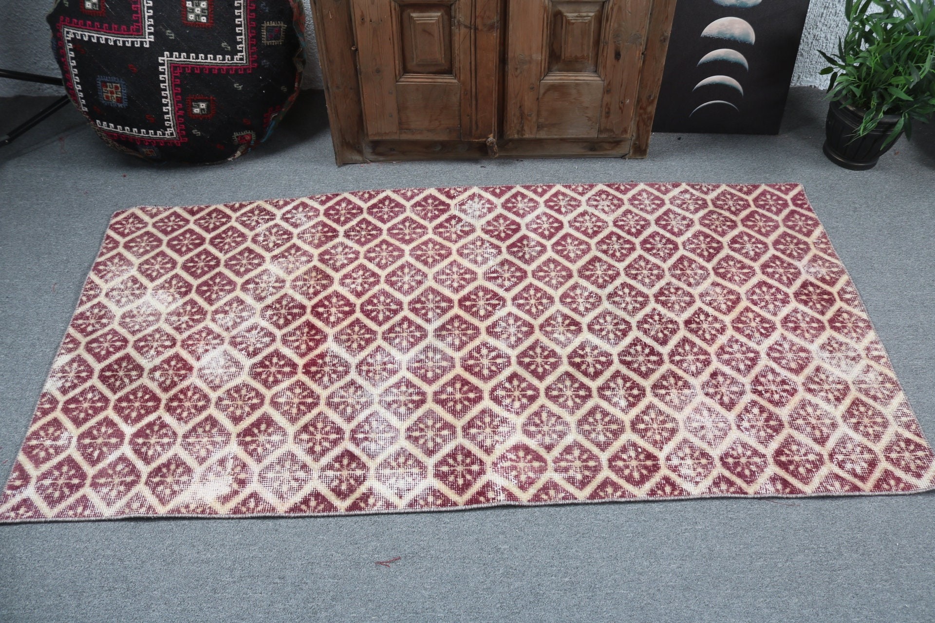 Dekoratif Halı, El Dokuma Halılar, Türk Halısı, 3x6 ft Aksan Halısı, Çocuk Halıları, Vintage Halı, Boho Halıları, Giriş Halısı, Sarı Açıklama Halıları