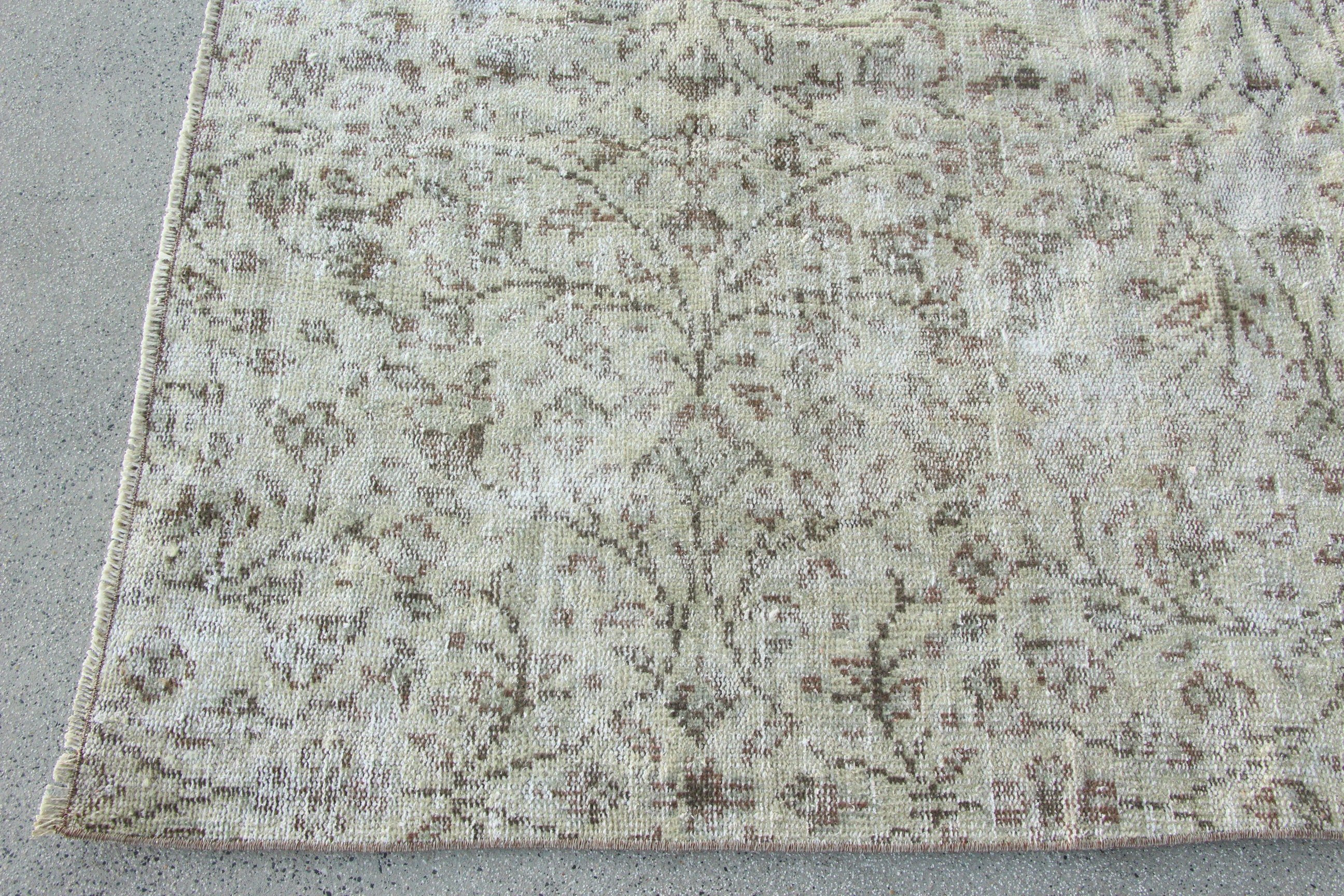 4.4x6.9 ft Alan Halıları, Bej Lüks Halı, Vintage Halılar, Oturma Odası Halıları, Türk Halıları, Mutfak Halısı, Ev Dekor Halısı, Vintage Alan Halısı