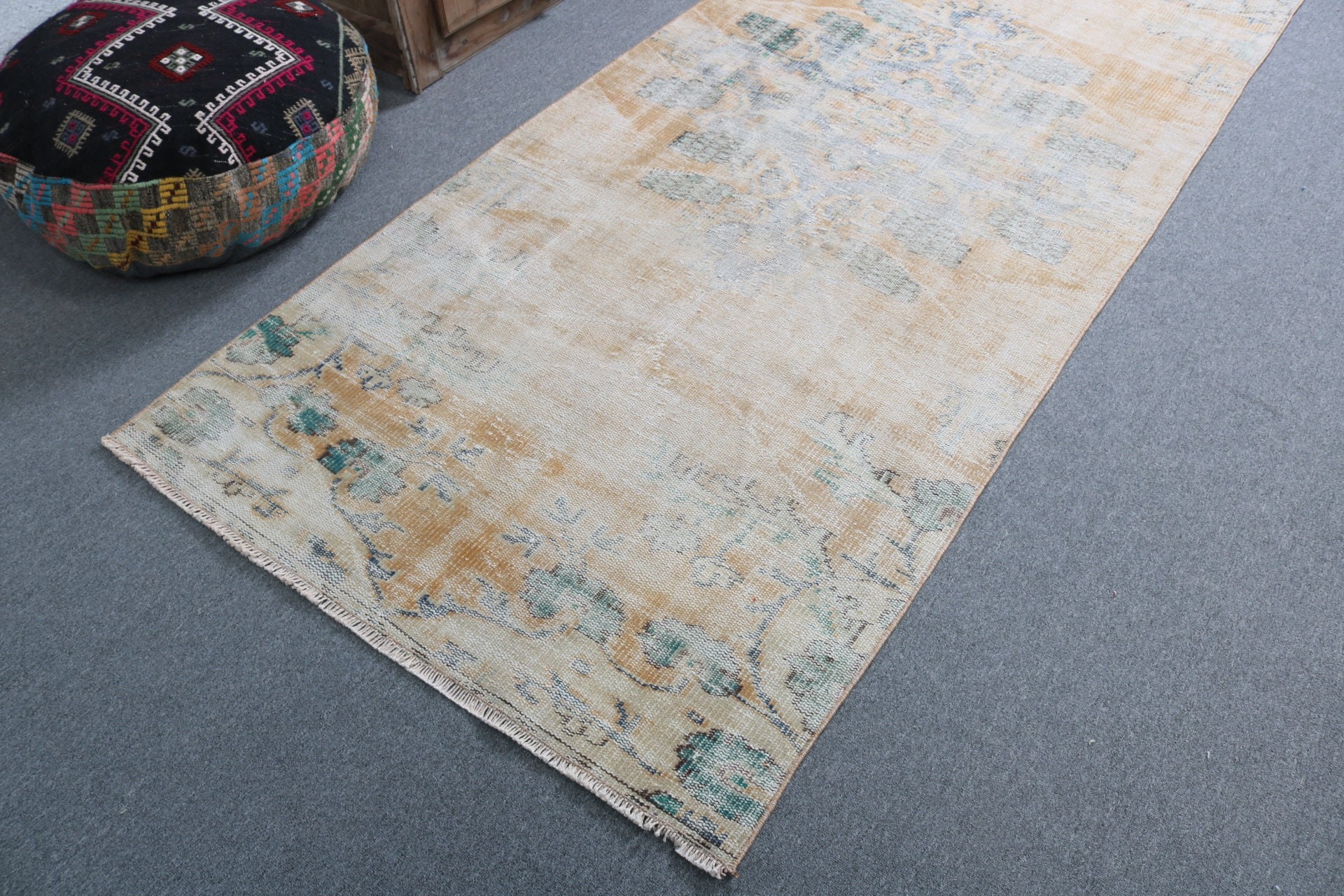 Turuncu Oryantal Halı, Etnik Halılar, İç Mekan Halısı, Oryantal Halılar, Boho Alan Halısı, 3,6x8,8 ft Alan Halıları, Türk Halısı, Vintage Halılar, Yatak Odası Halıları