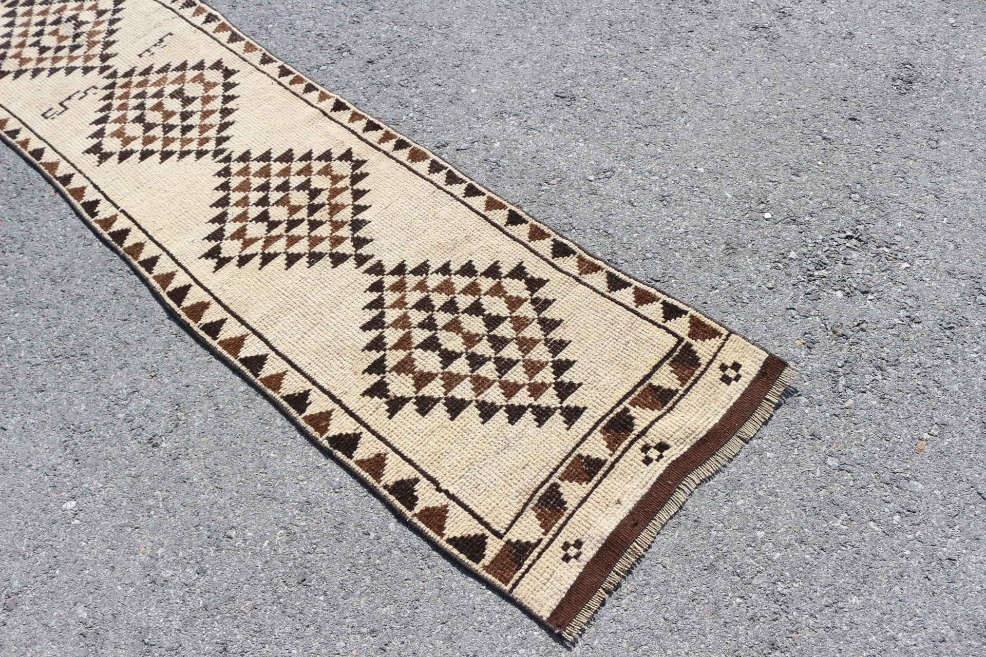 Hallway Rug, Rugs for Kitchen, Vintage Rug, Antique Rug, Turkish Rug, Dorm Rug, 2x10.7 ft Runner Rugs, Beige Moroccan Rug, Cool Rug