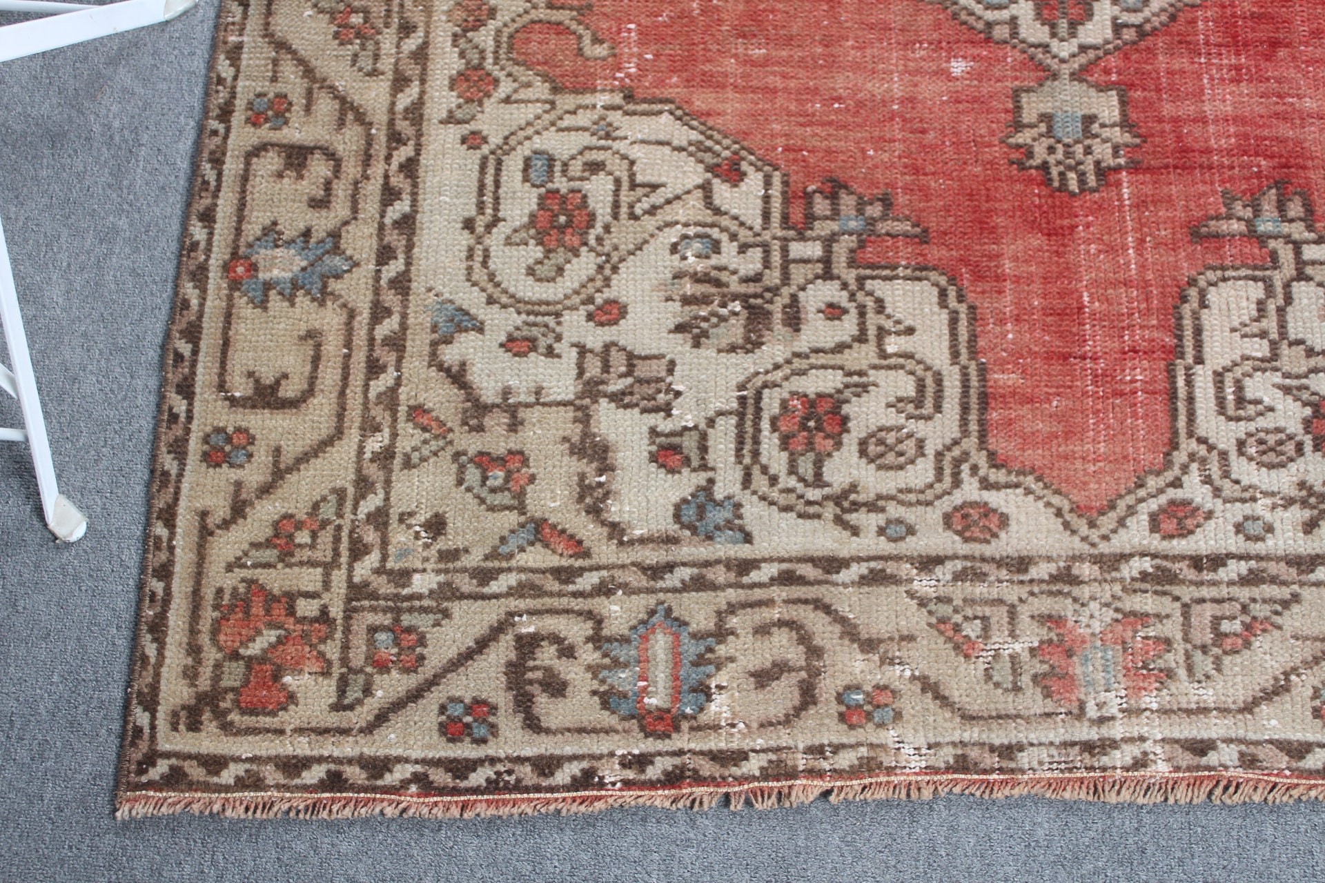 Retro Rugs, Oriental Rug, Rugs for Dining Room, Floor Rugs, Turkish Rug, Dining Room Rug, 4.2x7.2 ft Area Rugs, Red Wool Rugs, Vintage Rug