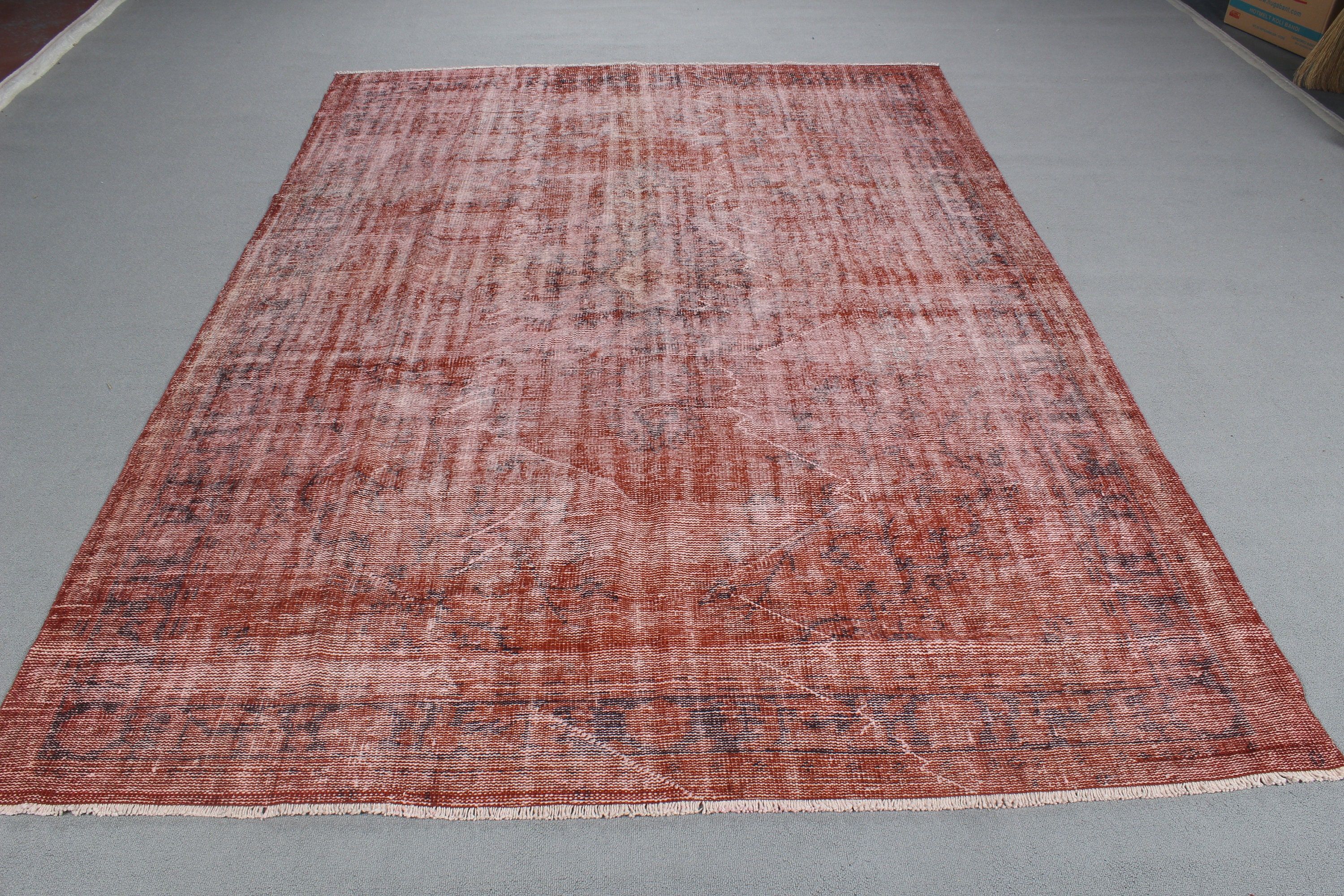 Turkish Rugs, Neutral Rugs, Vintage Rugs, Outdoor Rug, 6.2x8.8 ft Large Rug, Bedroom Rug, Large Vintage Rug, Pink Wool Rugs, Large Boho Rug