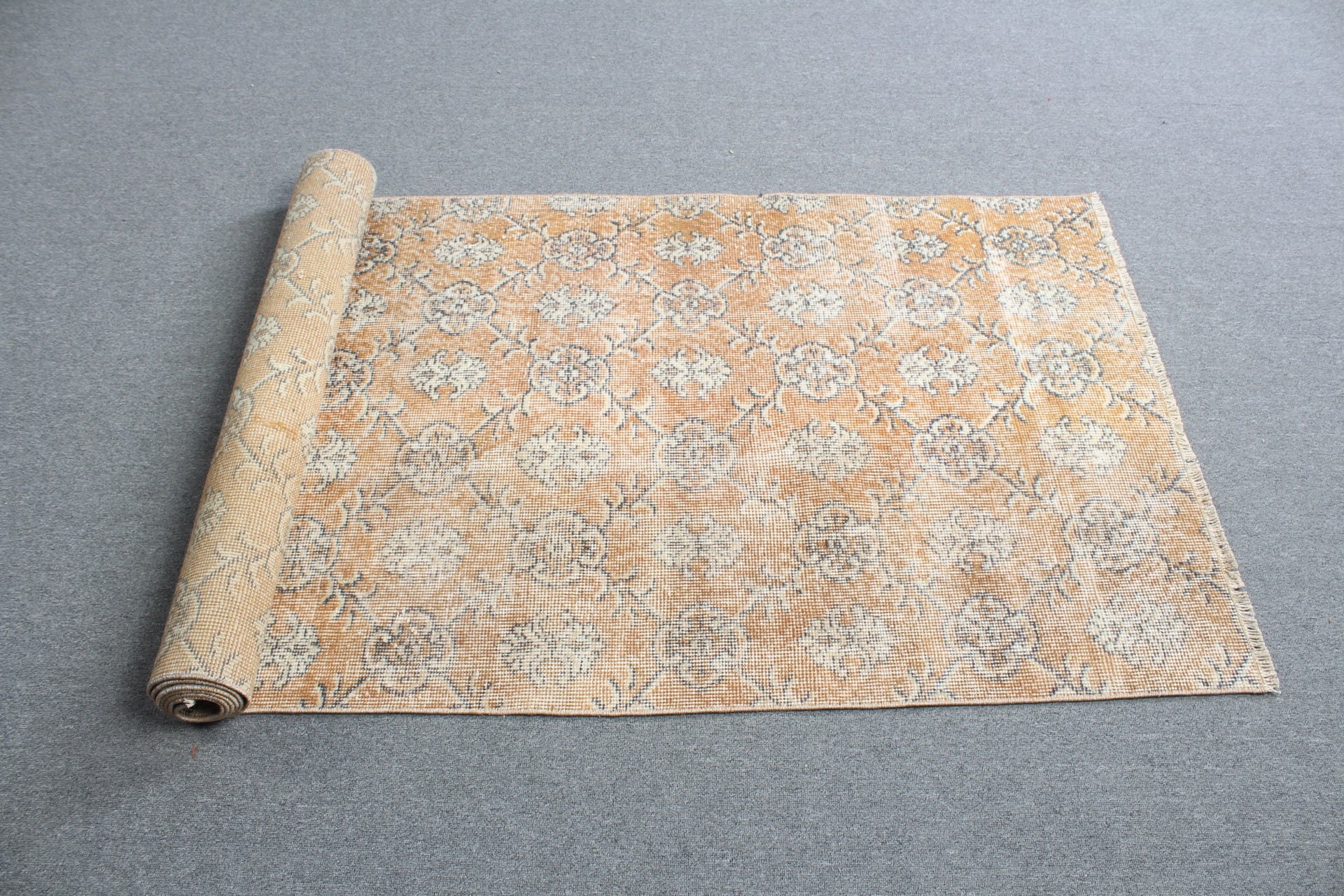 Türk Halısı, Vintage Halılar, Turuncu Ev Dekorasyonu Halısı, Mutfak Halısı, Yer Halısı, Antika Halı, Koridor Halısı, 3.2x10.4 ft Runner Halıları, Fas Halısı