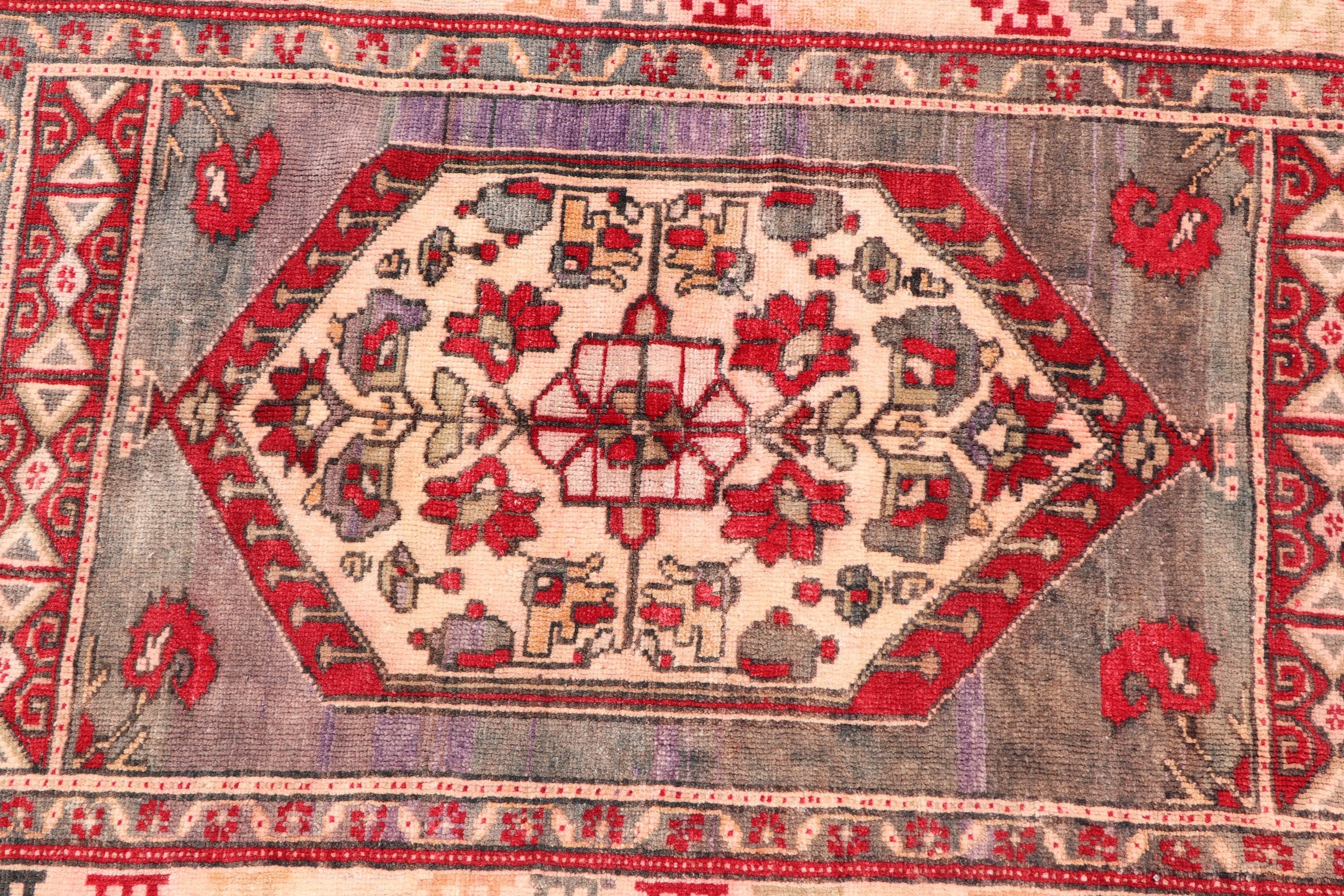 Car Mat Rug, 3x4 ft Small Rug, Red Antique Rug, Turkish Rug, Rugs for Kitchen, Wall Hanging Rug, Home Decor Rug, Antique Rugs, Vintage Rug