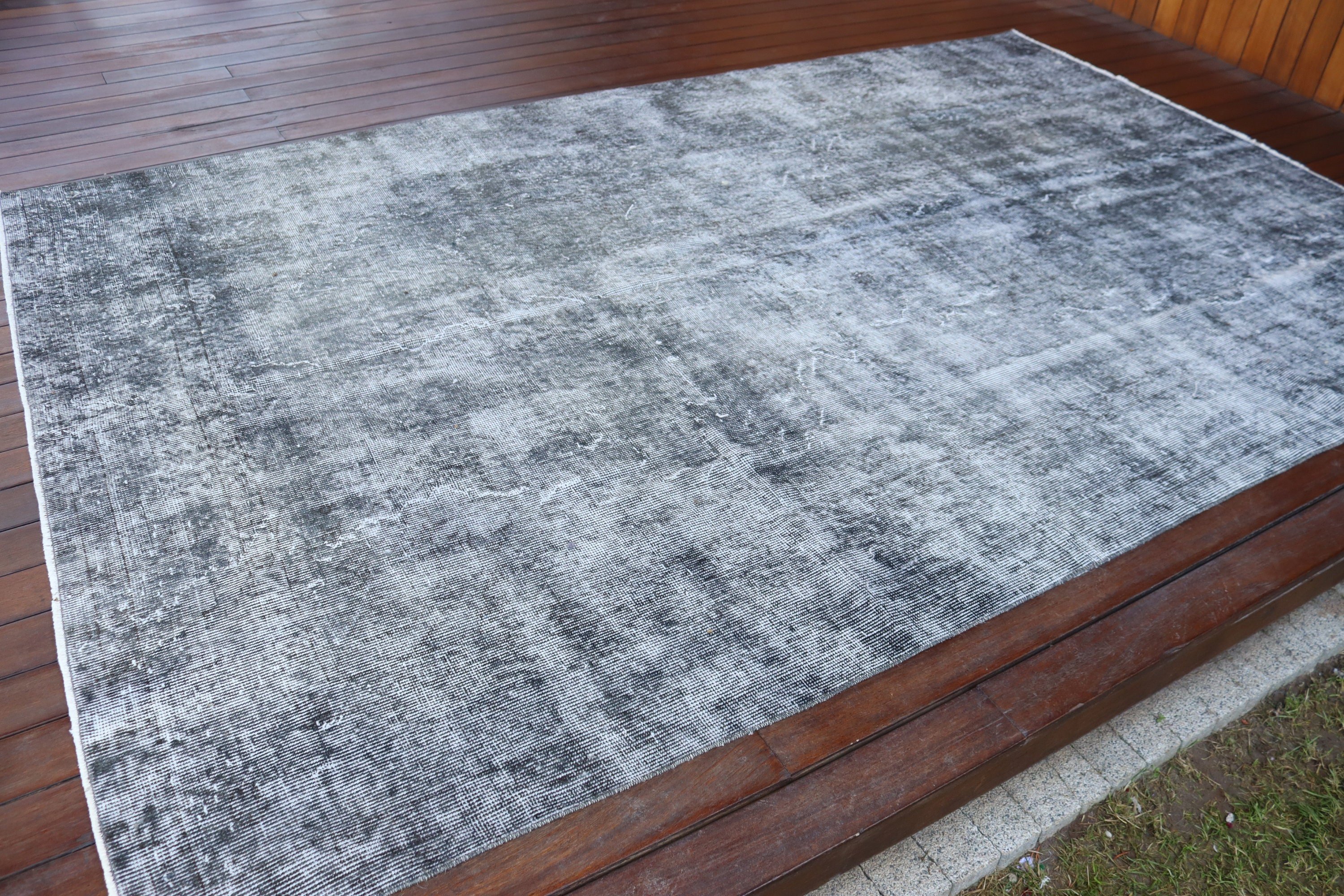 Flatweave Rug, Floor Rug, 6.1x9.5 ft Large Rug, Vintage Rugs, Gray Boho Rugs, Turkish Rugs, Salon Rug, Large Oushak Rugs, Outdoor Rugs