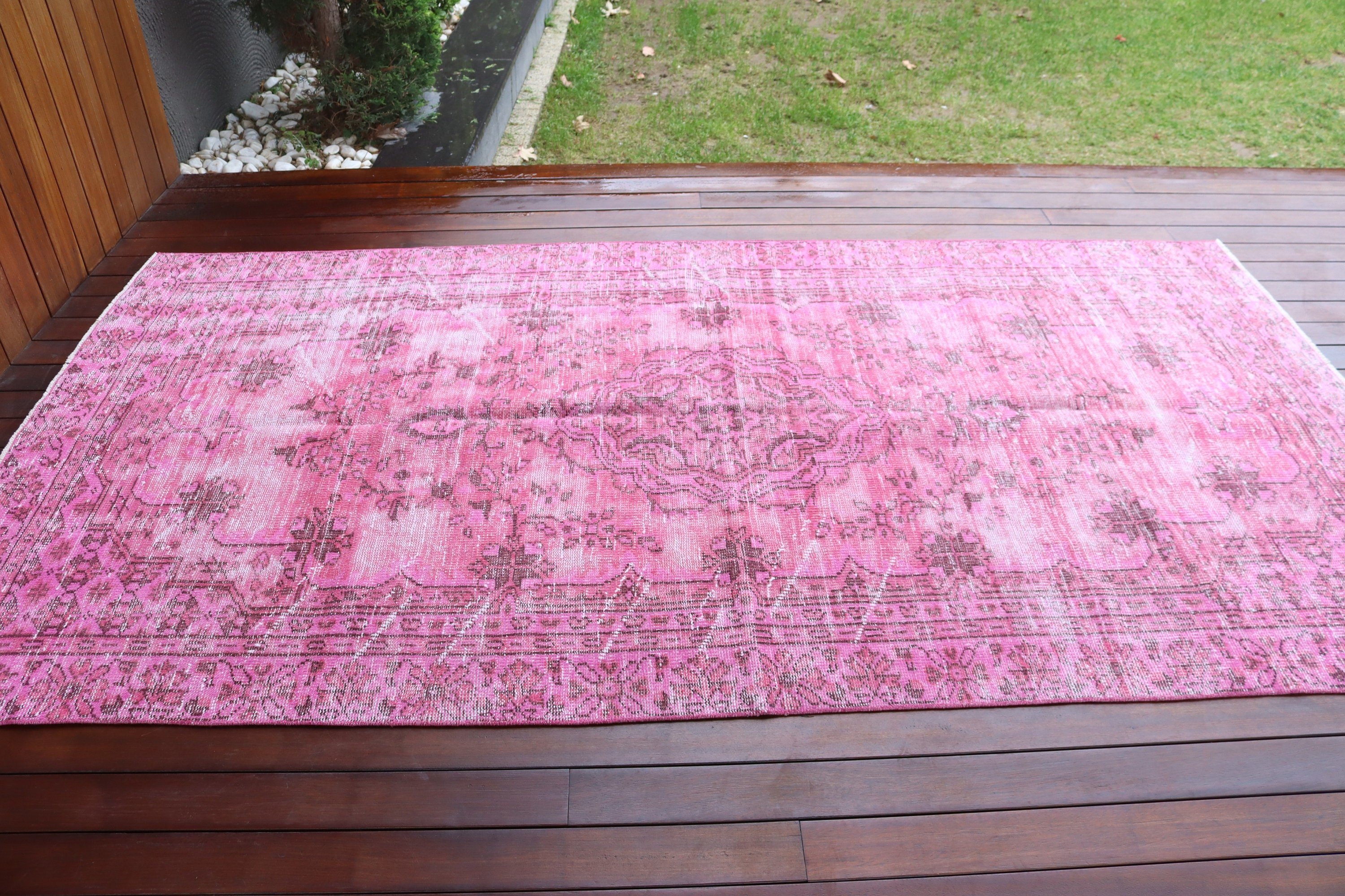 4,7x8,9 ft Büyük Halılar, Büyük Boho Halıları, Pembe El Dokuma Halı, Vintage Halı, Nötr Halı, Türk Halısı, Oryantal Halılar, Oturma Odası Halıları