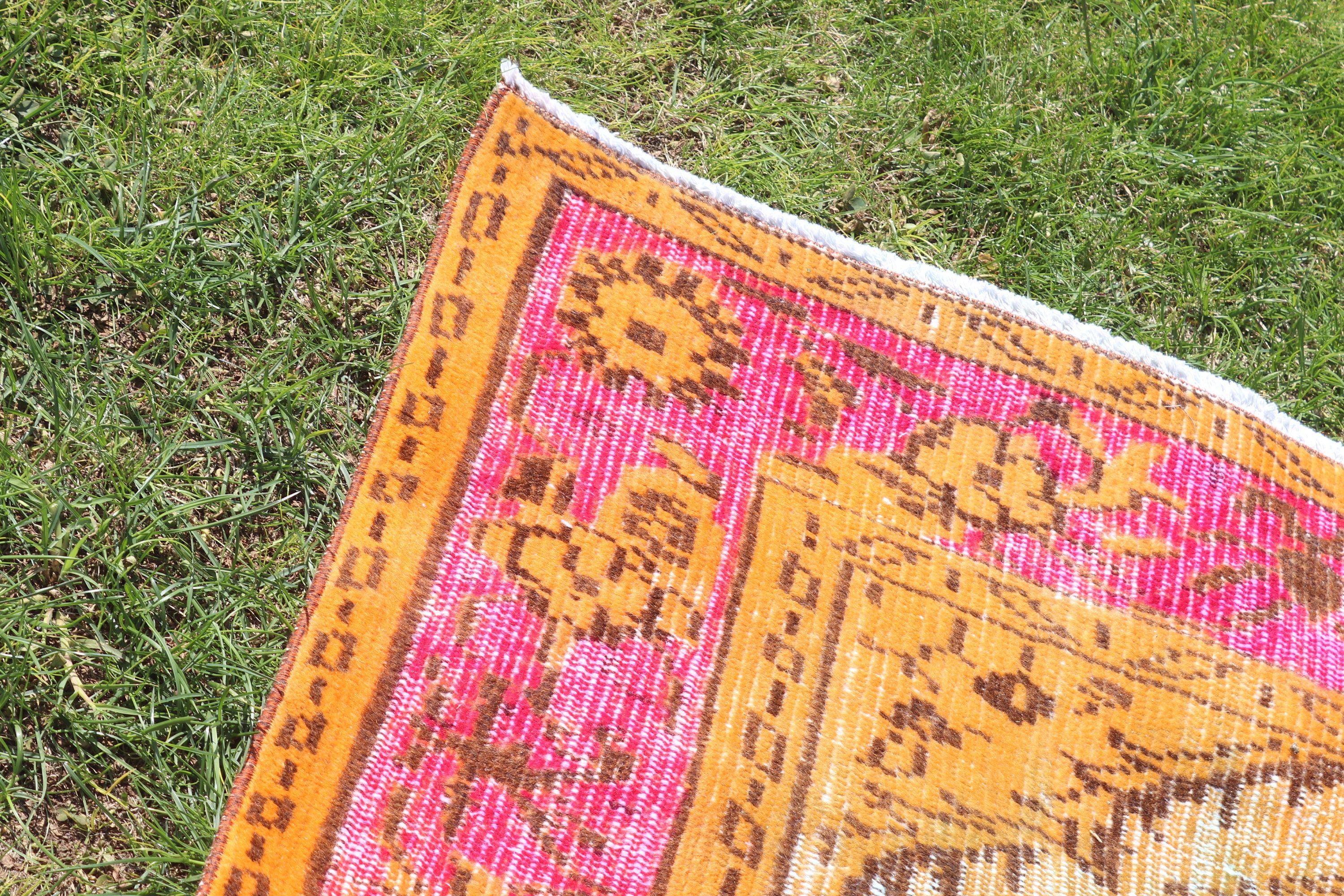 Orange Modern Rugs, Geometric Rug, 5.5x8.9 ft Large Rug, Vintage Rugs, Flatweave Rug, Turkish Rugs, Large Vintage Rug, Floor Rug, Salon Rug