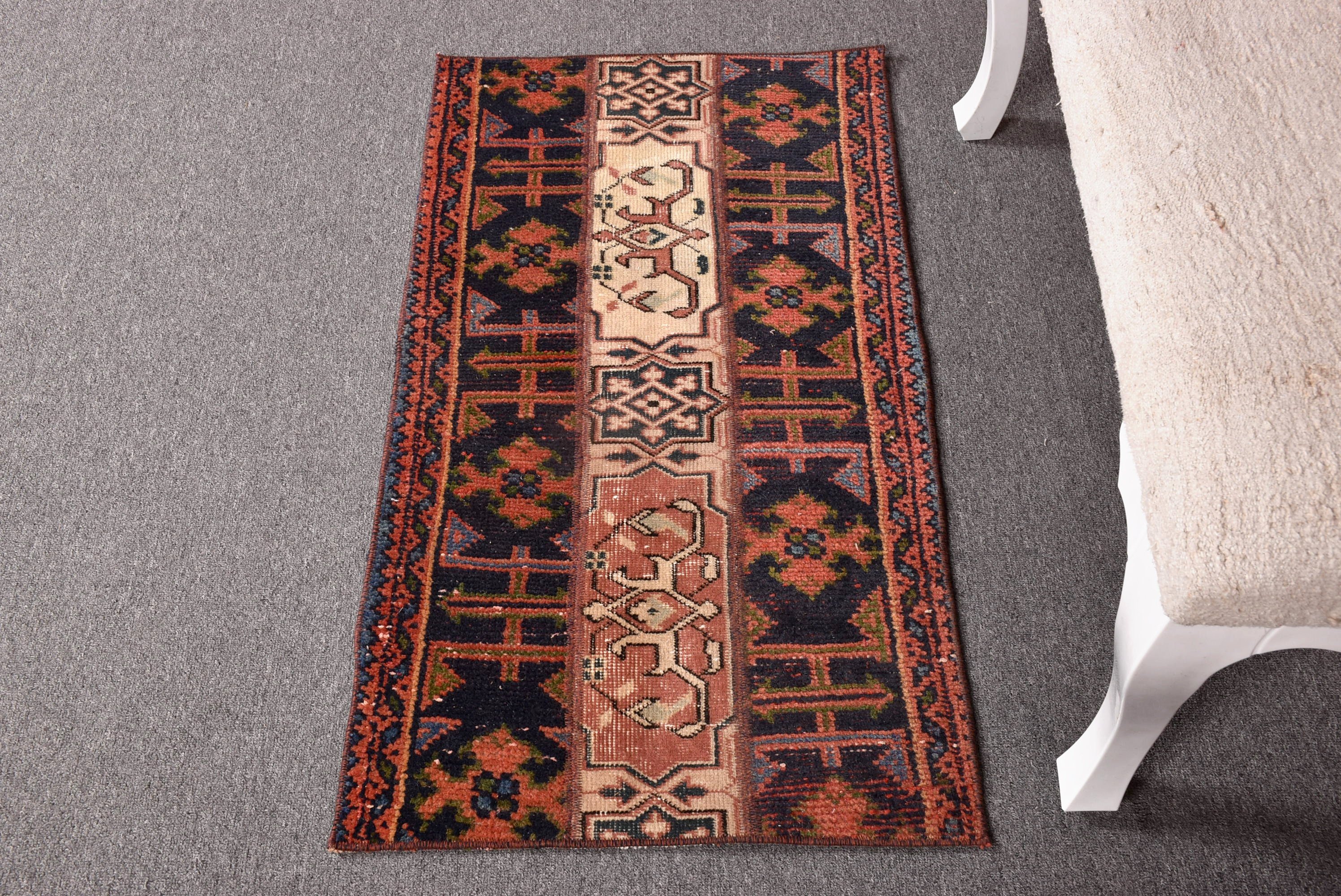 Mavi Bildirimi Halı, Küçük Vintage Halılar, Küçük Alan Halıları, Havalı Halı, Vintage Halılar, Boho Halı, 1.8x3.2 ft Küçük Halı, Türk Halıları, Fas Halısı