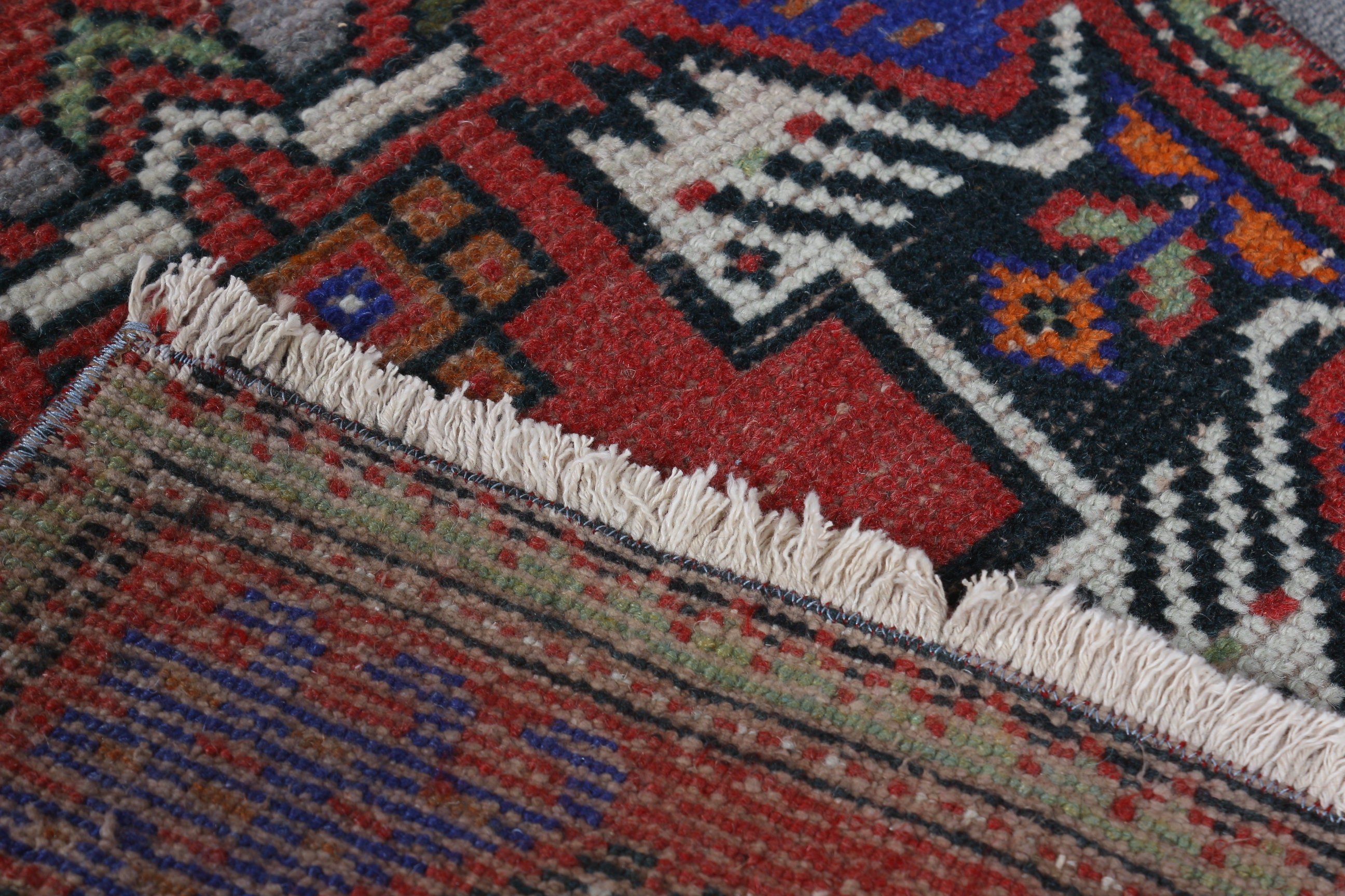 Yer Halısı, 1.6x3.3 ft Küçük Halılar, Kırmızı Antika Halılar, Vintage Halı, Kapı Paspası Halıları, Duvara Asılı Halı, Türk Halısı, Antika Kilimler