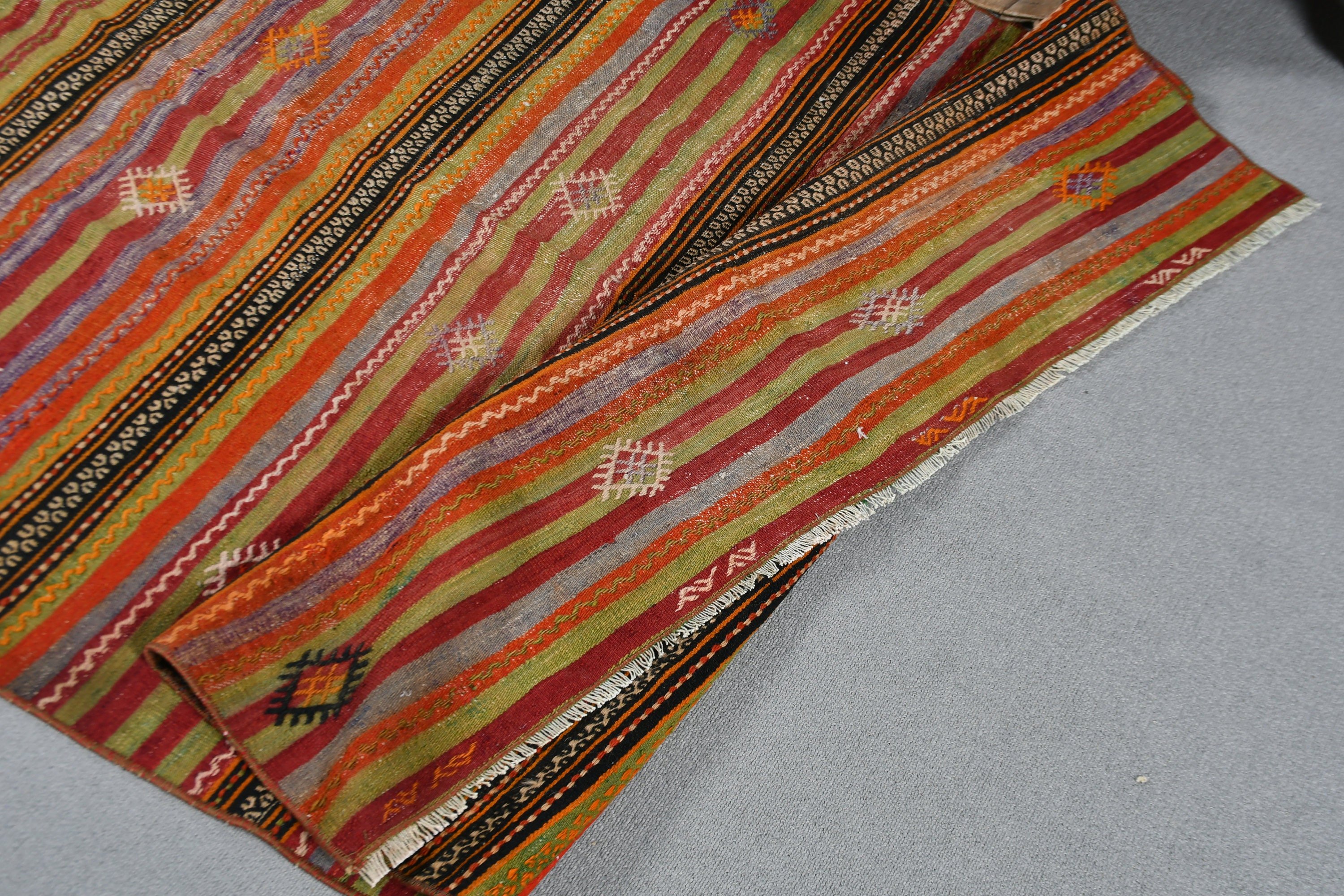 Çocuk Odası Halıları, Yatak Odası Halısı, Yün Halı, Türk Halıları, Vintage Halı, Mutfak Halısı, Kırmızı Antika Halı, Kilim, Soğuk Halı, 4x5.3 ft Accent Halı