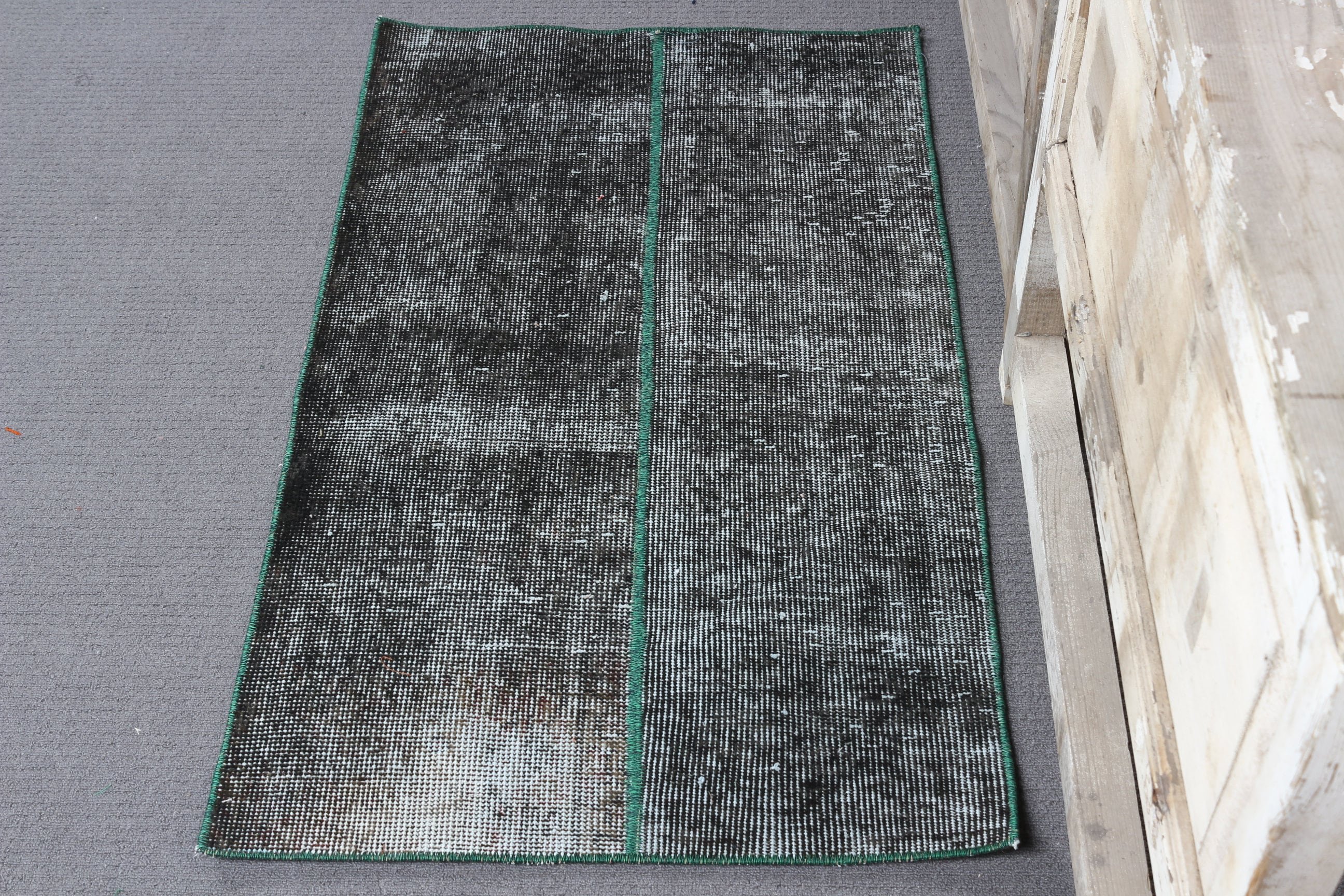 Bathroom Rugs, Turkish Rug, Vintage Rug, Entry Rug, Bedroom Rugs, Home Decor Rugs, Pale Rug, 2x3.5 ft Small Rugs, Black Antique Rugs