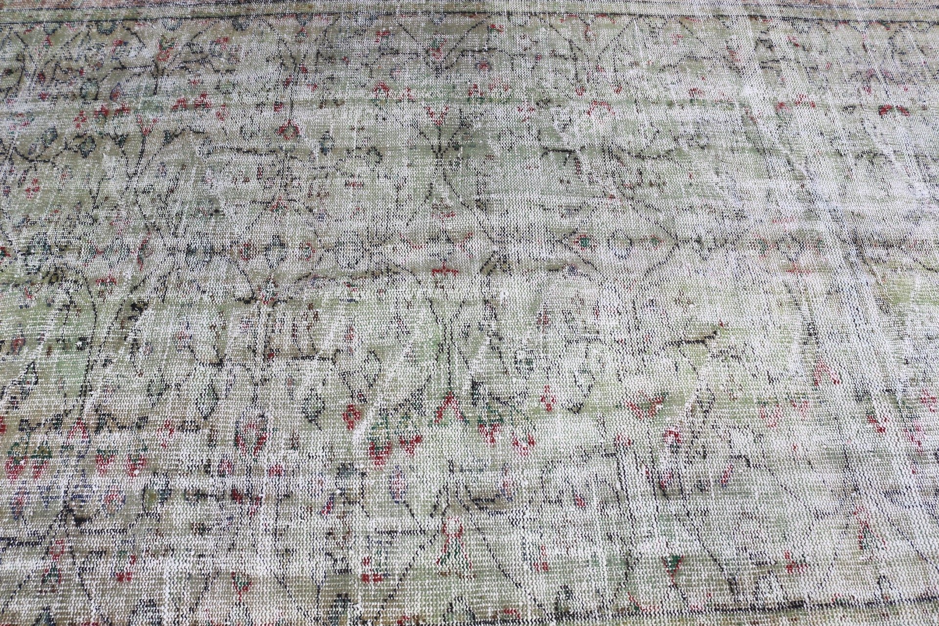 Türk Halıları, Yatak Odası Halıları, Yün Halılar, Yemek Odası Halısı, Yeşil Antika Halı, Salon Halısı, Vintage Halı, 5.4x8.5 ft Büyük Halı, Mutfak Halıları