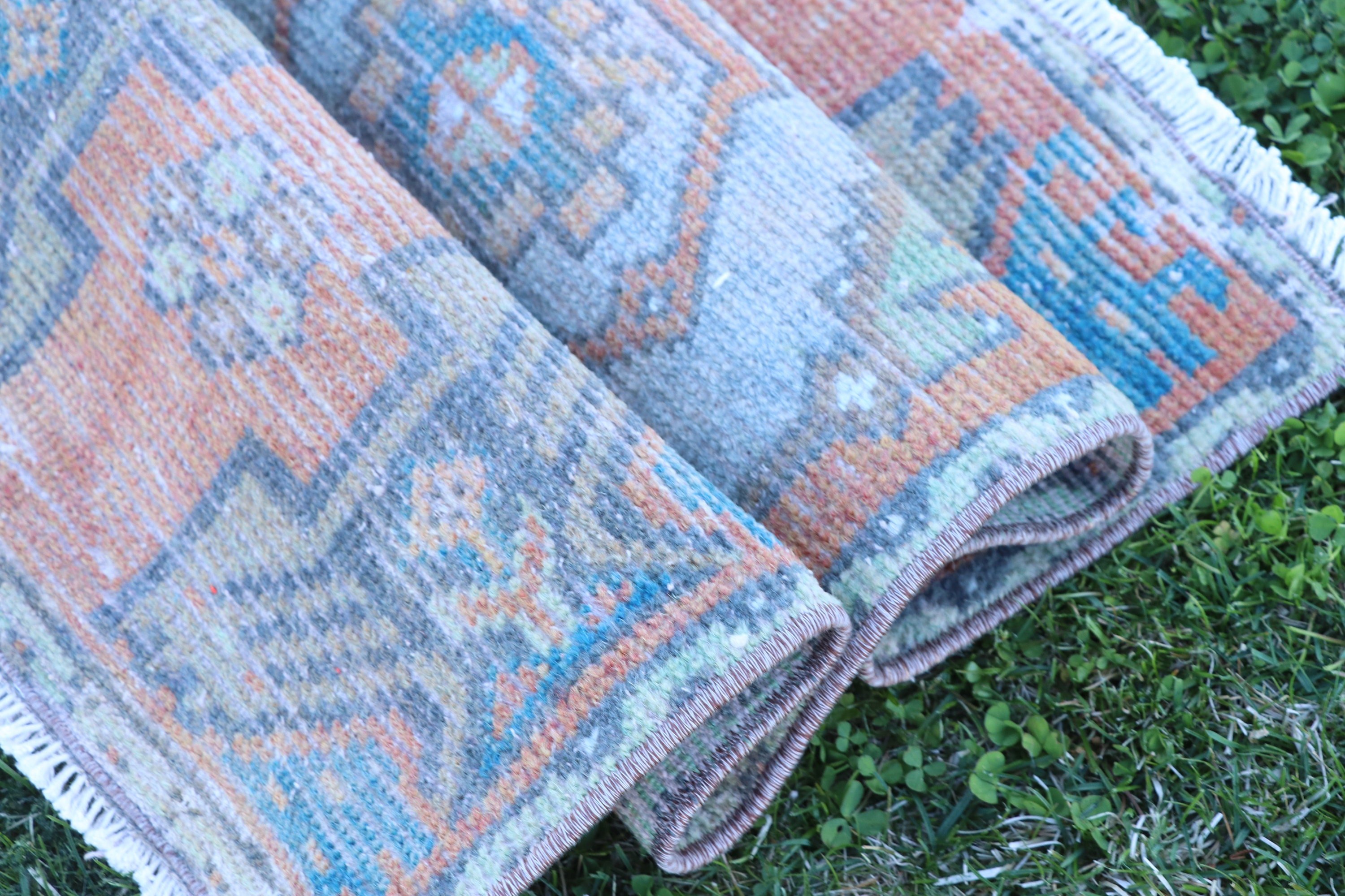 1.5x3 ft Small Rugs, Turkish Rug, Floor Rugs, Car Mat Rugs, Orange Kitchen Rug, Vintage Rugs, Flatweave Rug, Modern Rug, Small Vintage Rug