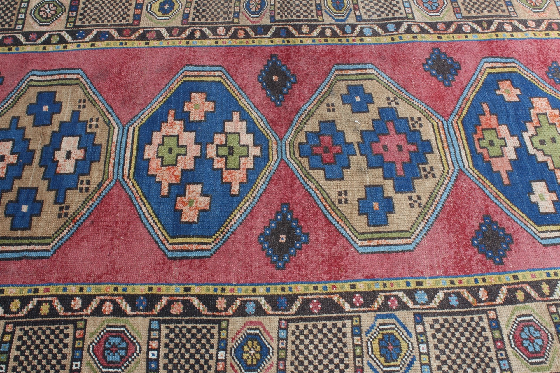 Oturma Odası Halıları, Parlak Halı, Kırmızı Yatak Odası Halısı, Yün Halılar, Oryantal Halı, Vintage Halı, 4x7,5 ft Alan Halısı, İç Mekan Halıları, Türk Halıları