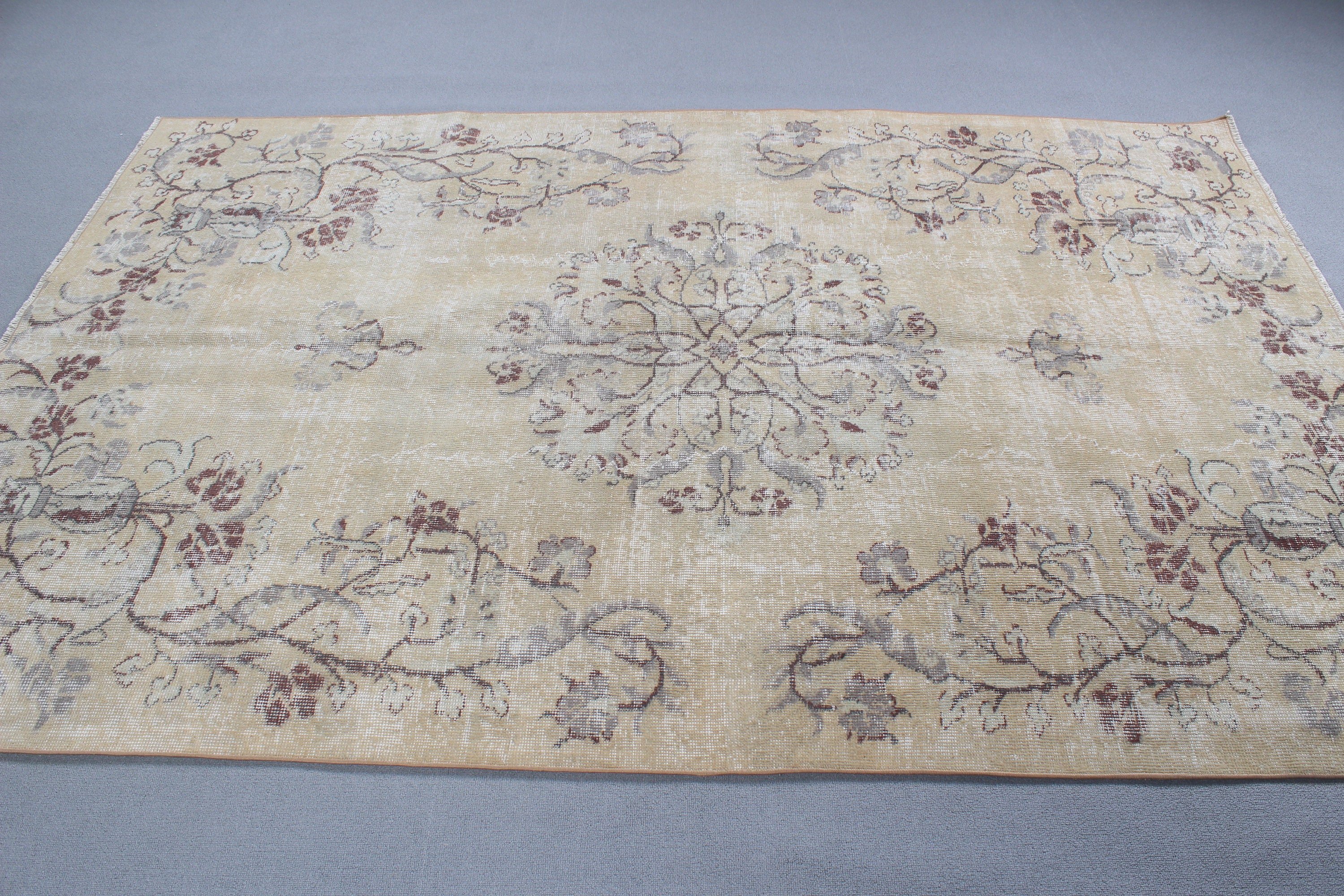 Dining Room Rug, Beige Luxury Rugs, Home Decor Rug, 5.1x7.9 ft Large Rugs, Turkish Rug, Vintage Rug, Large Boho Rug