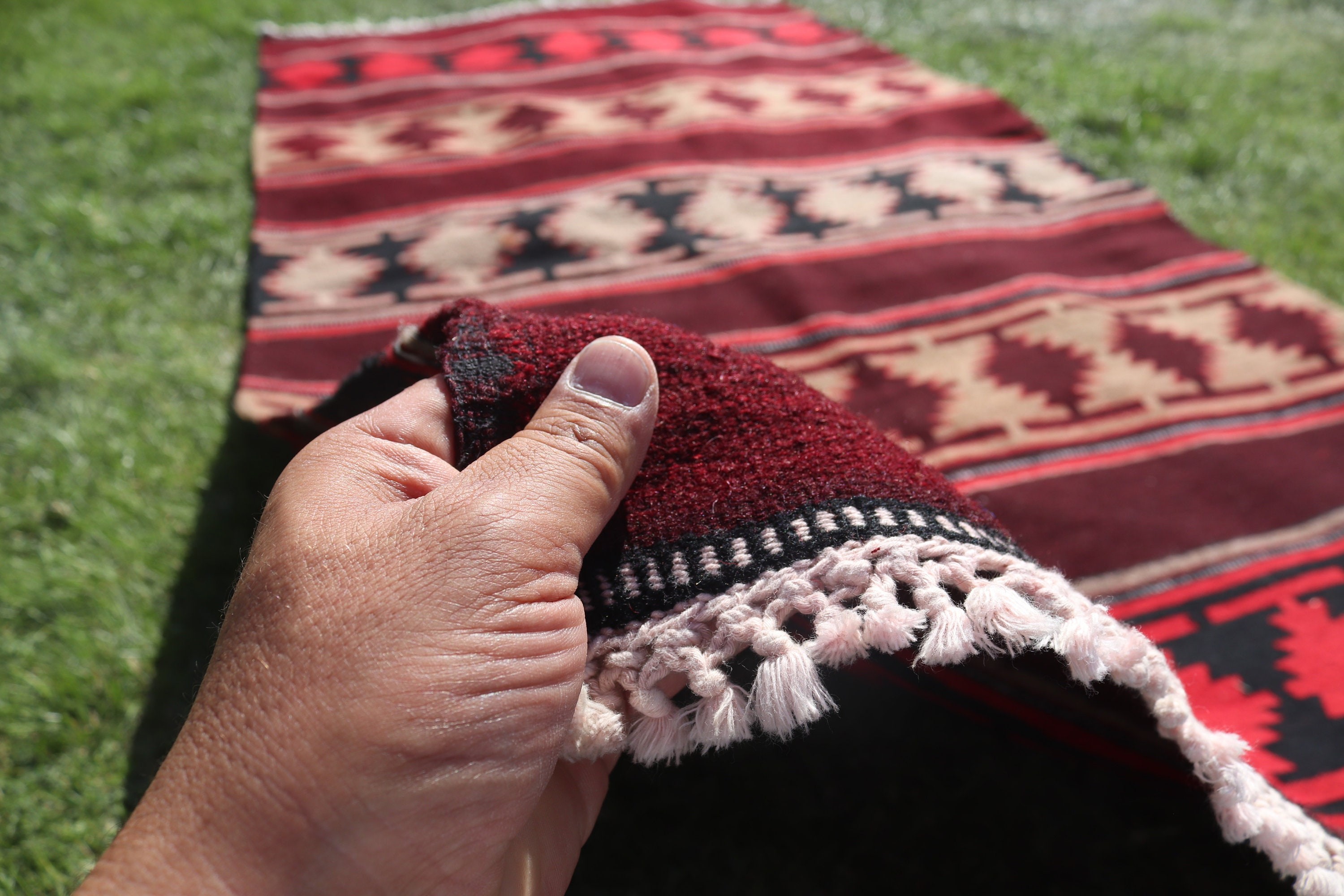 Nursery Rugs, Vintage Rug, Modern Rugs, Kilim, Turkish Rugs, Red Wool Rugs, Kitchen Rugs, Oriental Rug, 3.5x7 ft Area Rug