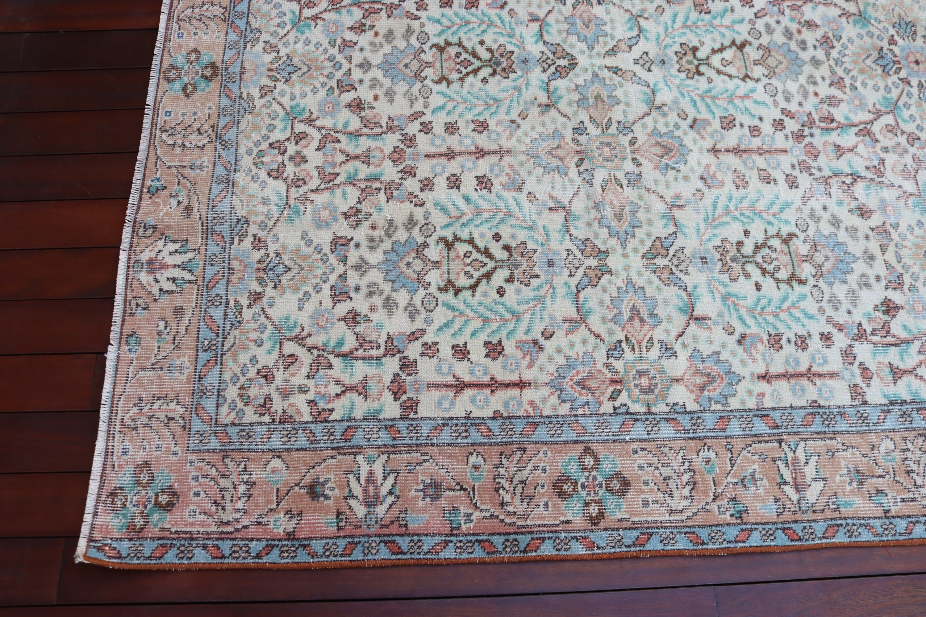 Bej Boho Halı, Anadolu Halıları, Boho Halısı, 5,6x8,7 ft Büyük Halılar, Geleneksel Halı, Oturma Odası Halıları, Salon Halısı, Türk Halısı, Vintage Halılar