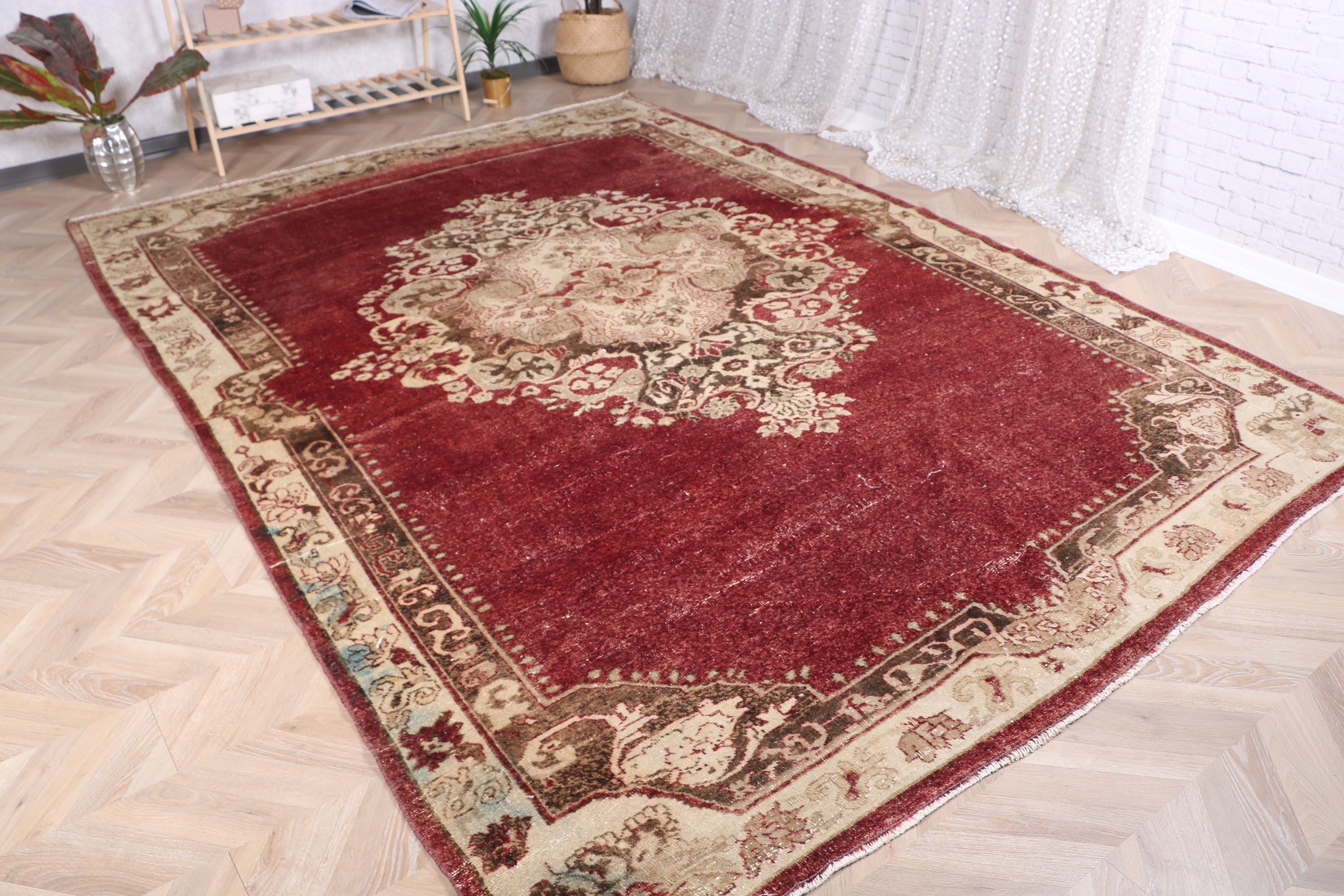 Flatweave Rug, Salon Rugs, 7.6x11 ft Oversize Rugs, Vintage Rug, Oversize Vintage Rug, Turkish Rugs, Red Luxury Rugs, Home Decor Rug