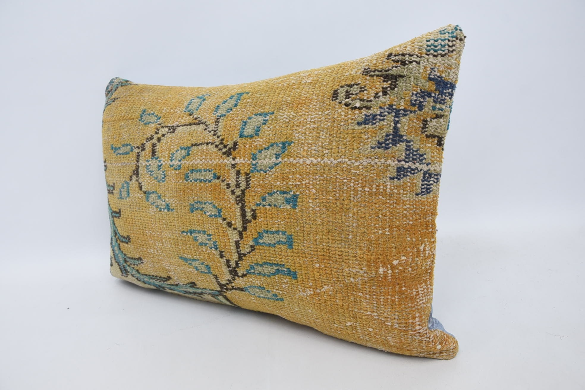 16"x24" Orange Cushion Case, Kilim Pillow, Kilim Pillow Cover, Turkish Pillow, Hippie Throw Cushion Cover, Couch Pillow Cover
