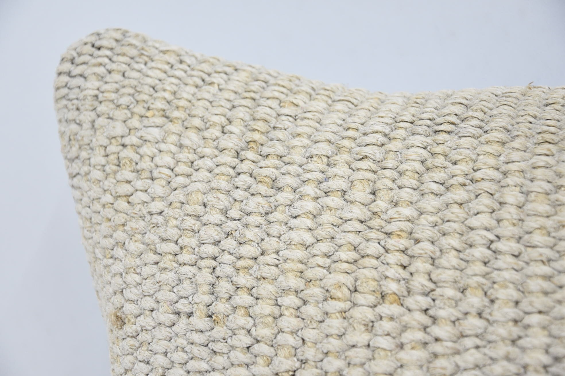 Pattern Throw Cushion, Kilim Rug Pillow Sham, 16"x24" Beige Pillow, Antique Pillows, Turkish Pillow, Ethnical Kilim Rug Pillow