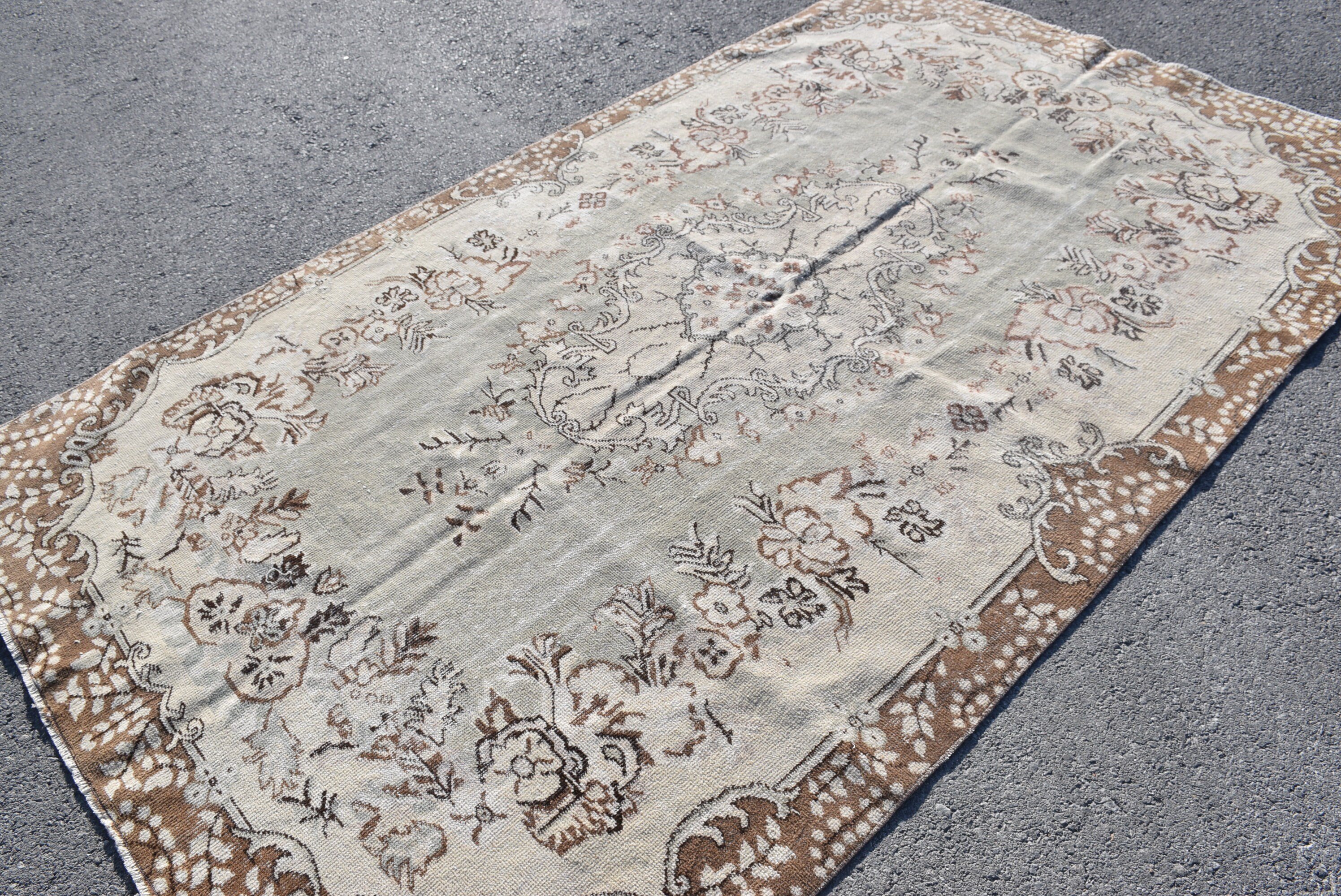 Antika Halı, Türk Halıları, 5.7x9.6 ft Büyük Halılar, Oturma Odası Halısı, Mutfak Halısı, Vintage Halı, Salon Halıları, Bej Fas Halısı, Boho Halısı