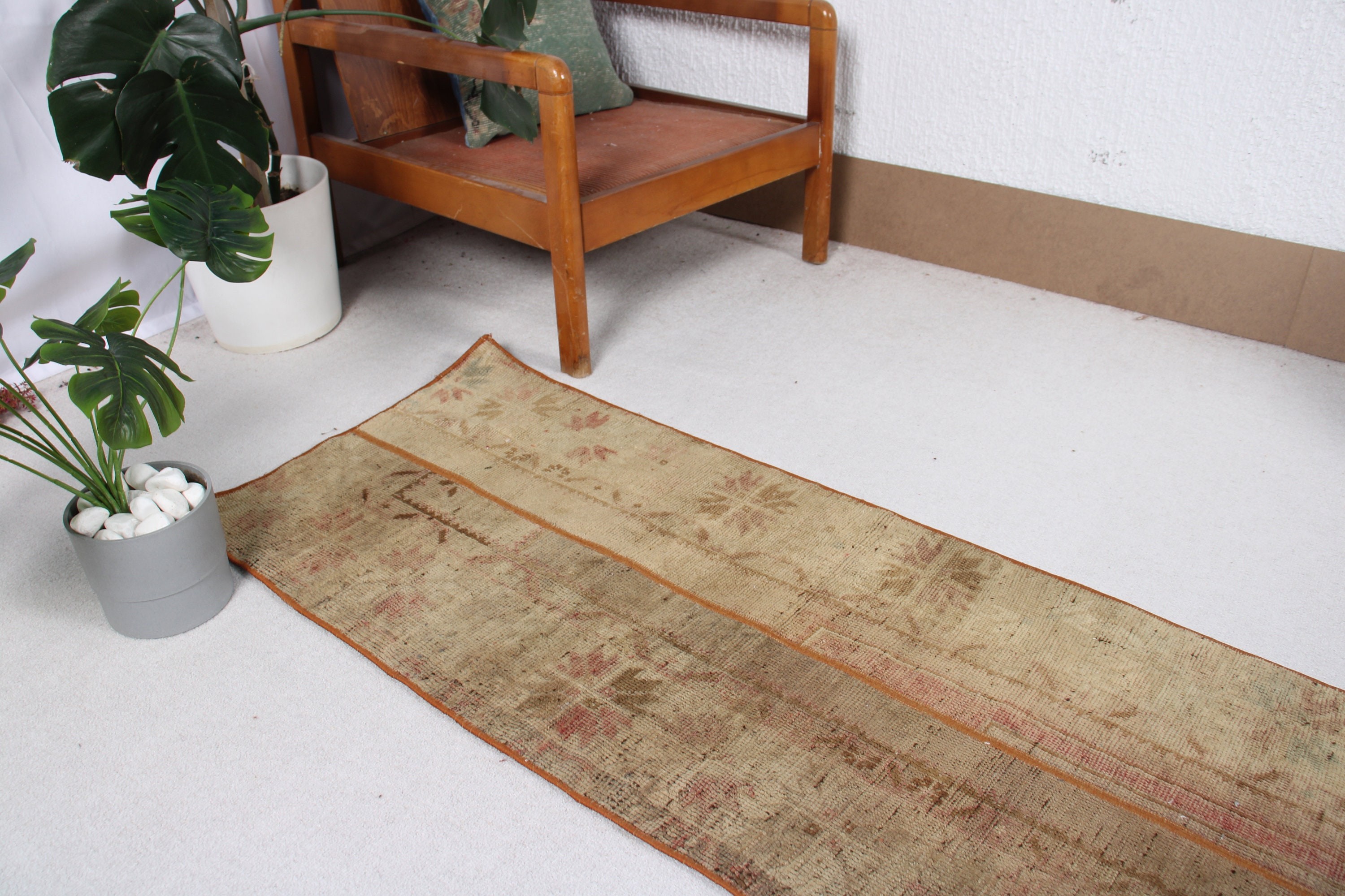 Yatak Odası Halıları, Araba Paspas Halısı, Yeşil Yatak Odası Halıları, 1.9x4.9 ft Küçük Halılar, Vintage Halı, El Dokuma Halılar, Türk Halıları, Aztek Halısı, Küçük Boho Halıları