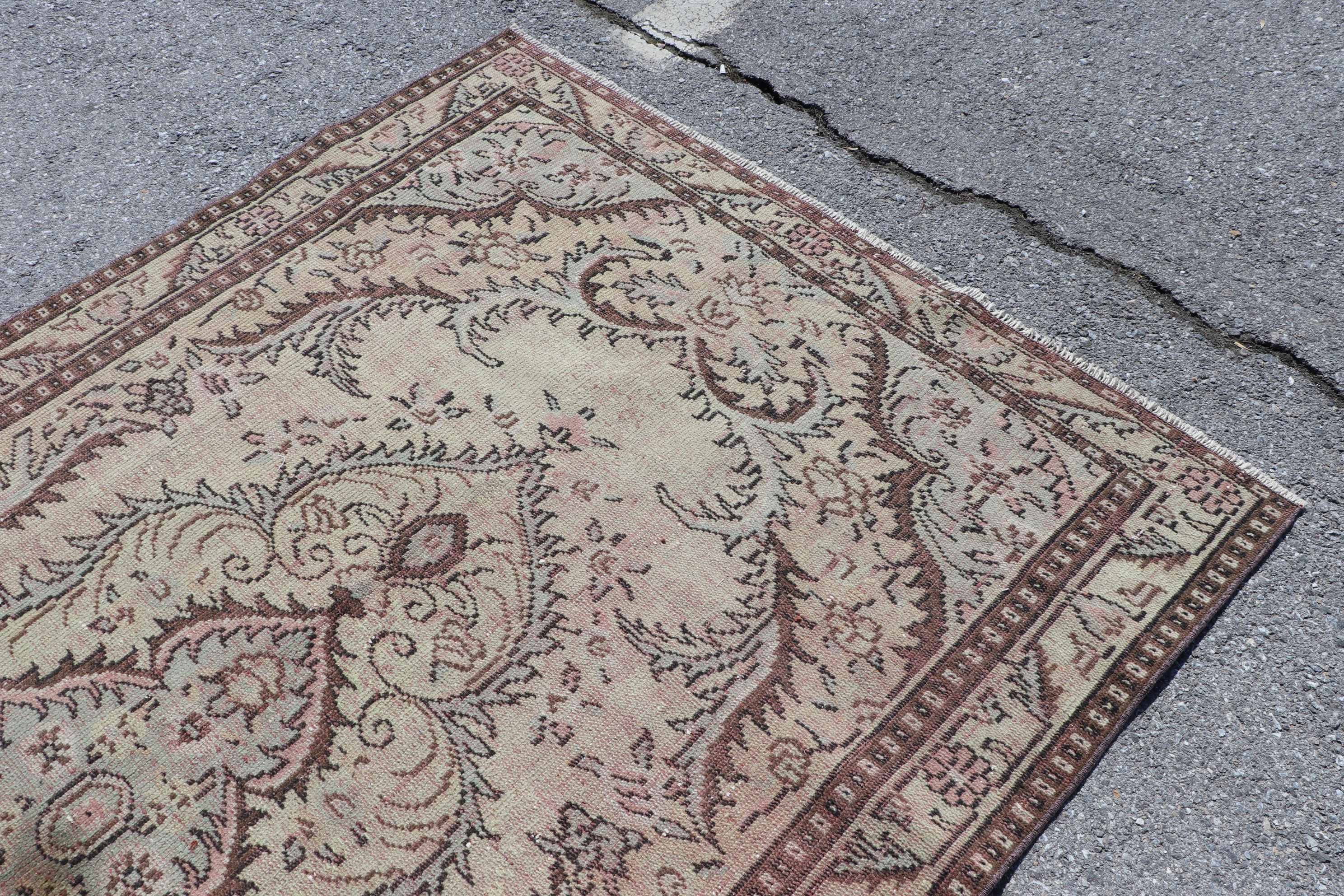 Brown Kitchen Rugs, Turkish Rug, Living Room Rug, Bedroom Rug, Distressed Rug, 5.4x9.1 ft Large Rugs, Wool Rug, Oriental Rugs, Vintage Rug