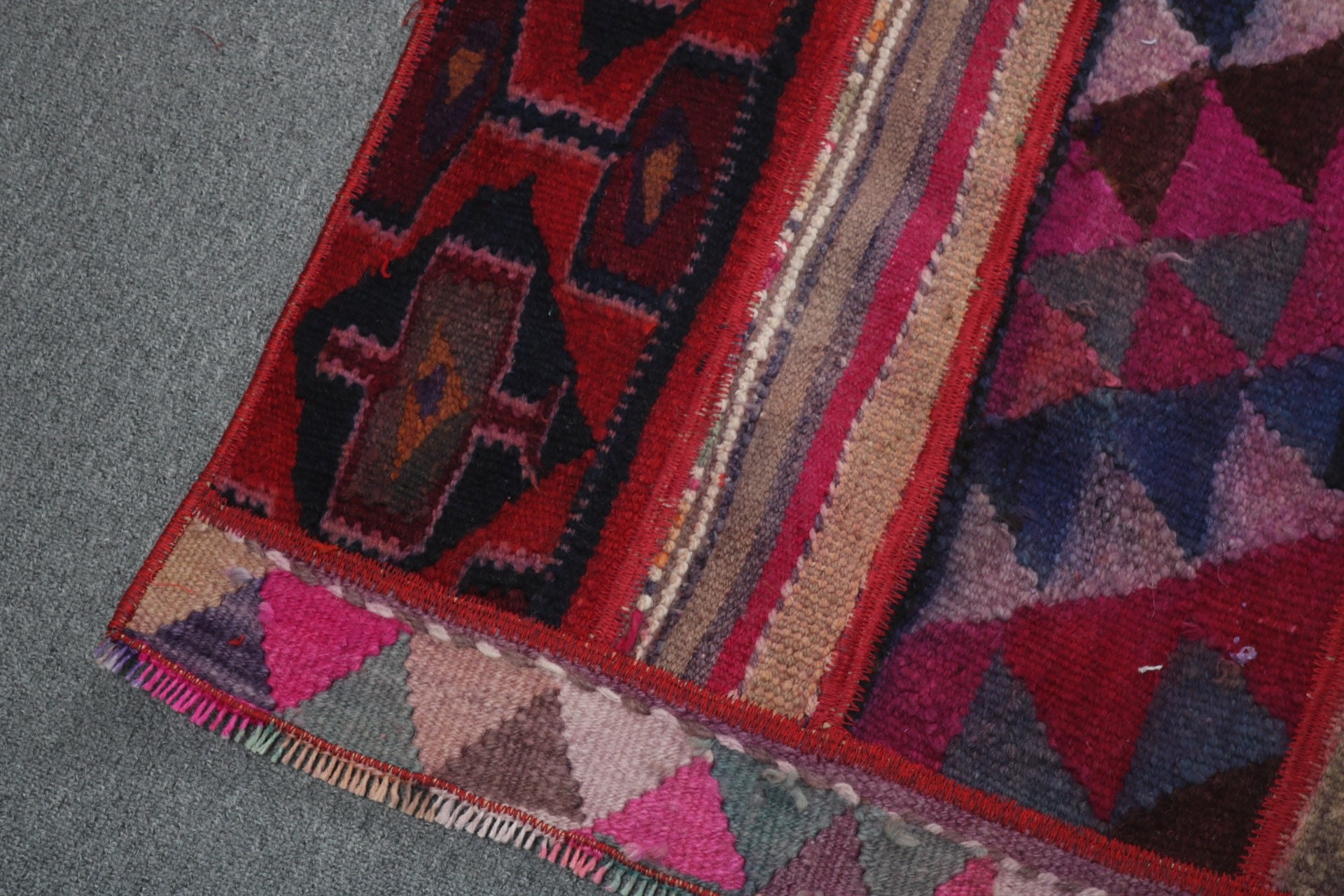 2x10.3 ft Runner Halı, Pembe Mutfak Halısı, Koridor Halıları, Antika Halılar, Yün Runner Halı Halıları, Vintage Halılar, Türk Halıları, Nötr Halılar