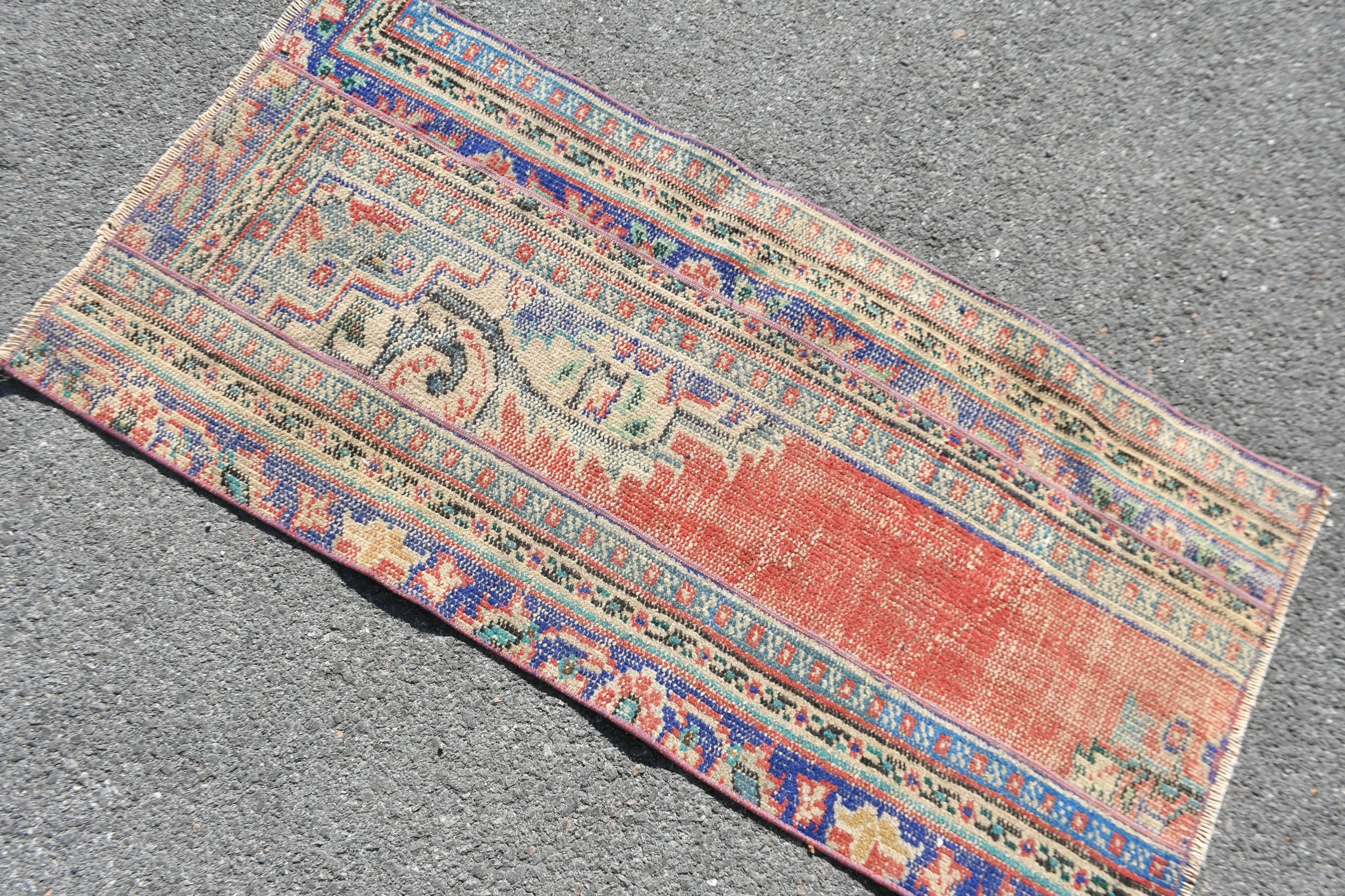 Turkish Rug, Bedroom Rugs, Kitchen Rug, Rugs for Car Mat, Anatolian Rug, Vintage Rugs, Ethnic Rug, 2.1x4.2 ft Small Rug, Blue Oriental Rugs