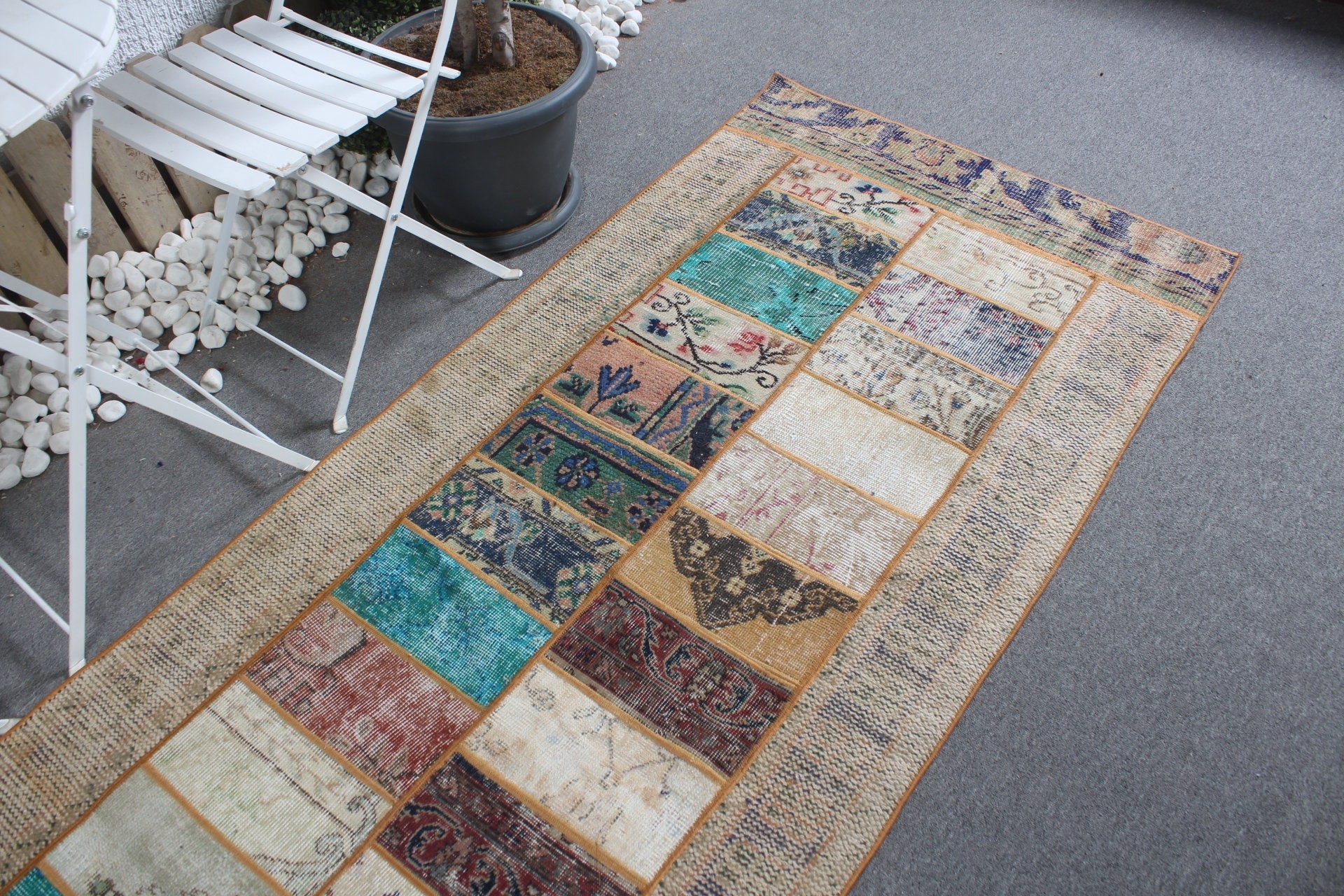 Gökkuşağı Antika Halı, Yatak Odası Halısı, Vintage Halı, 3.2x9.8 ft Runner Halıları, Türk Halıları, Runner Halıları, Koridor Halıları, Merdiven Halıları, Havalı Halılar