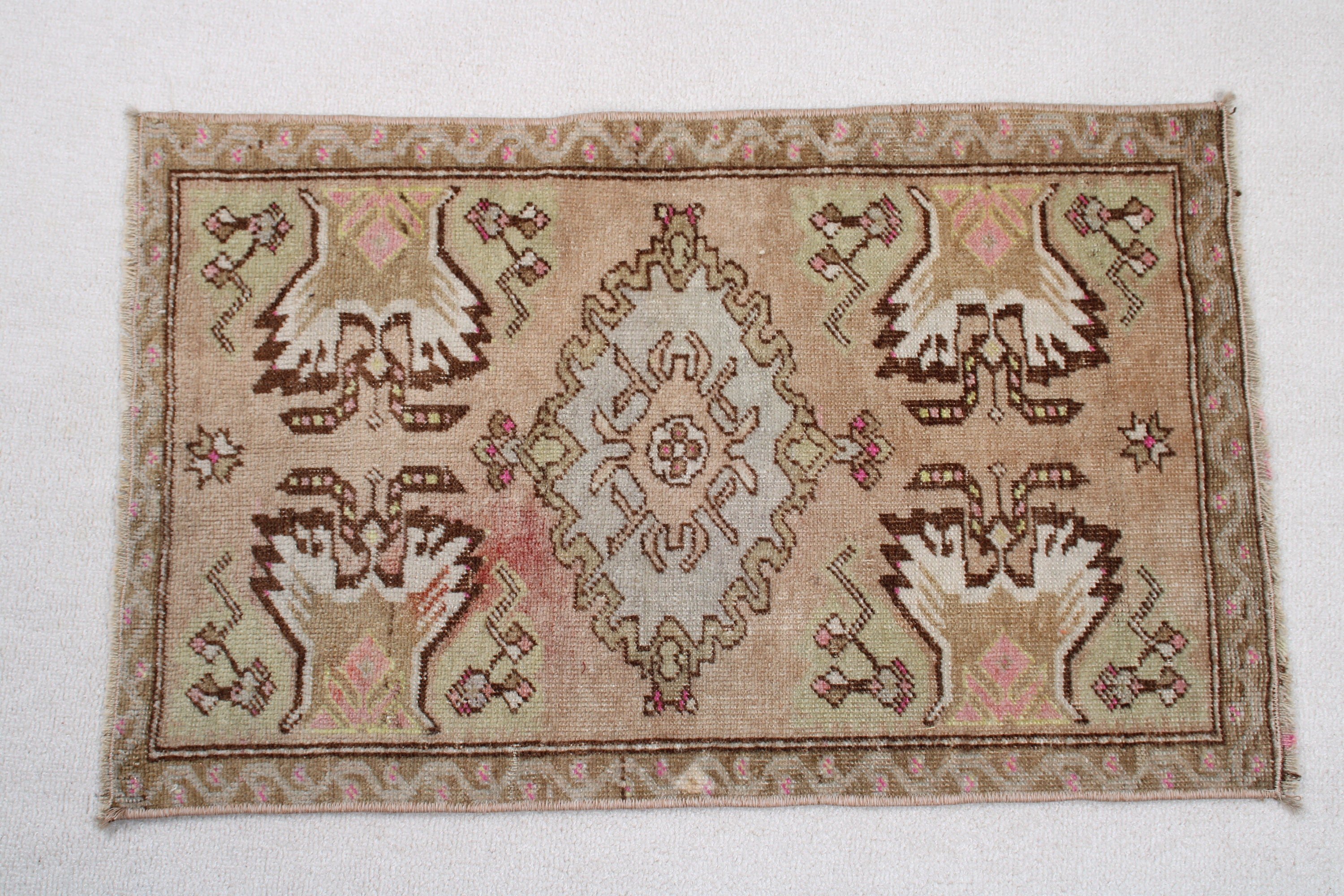 Entry Rugs, Oushak Rug, Vintage Rugs, Bath Mat Cute Rugs, Kitchen Rug, Oriental Rugs, 1.4x2.3 ft Small Rugs, Green Floor Rug, Turkish Rugs